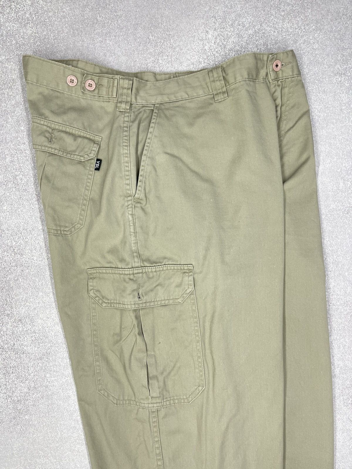 Vintage × Yves Saint Laurent Vintage Yves Saint Laurent Paris Cargo Pants Beige Designer Size US 36 / EU 52 - 9 Thumbnail