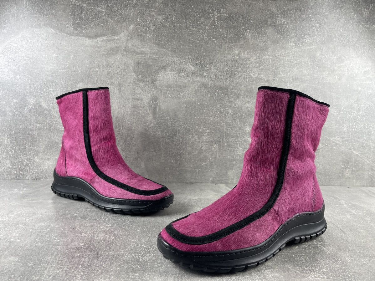 Other Winna Y2K Fur-Lined Winter Boots Pony Hair Pink / Black Size US 10 / IT 40 - 4 Thumbnail