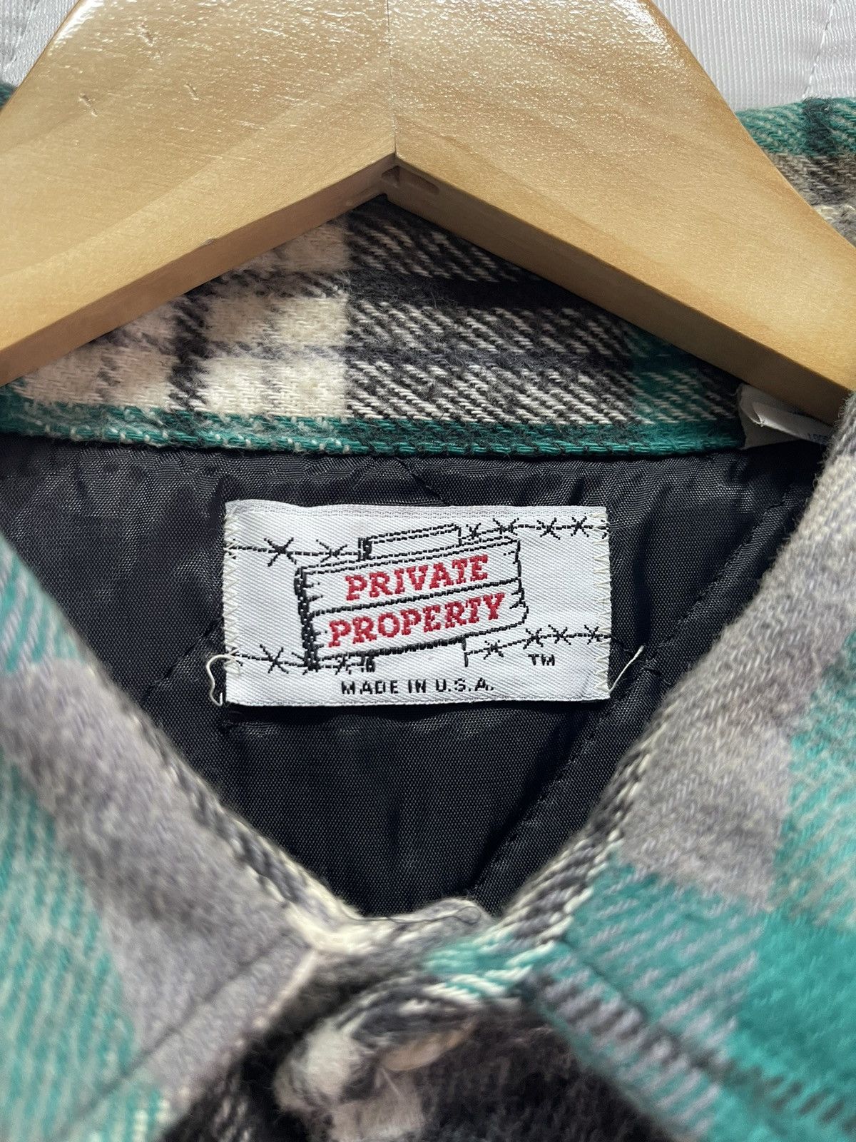Flannel × Vintage VINTAGE FLANNEL PRIVATE PROPERTY MADE IN USA Size US L / EU 52-54 / 3 - 4 Thumbnail