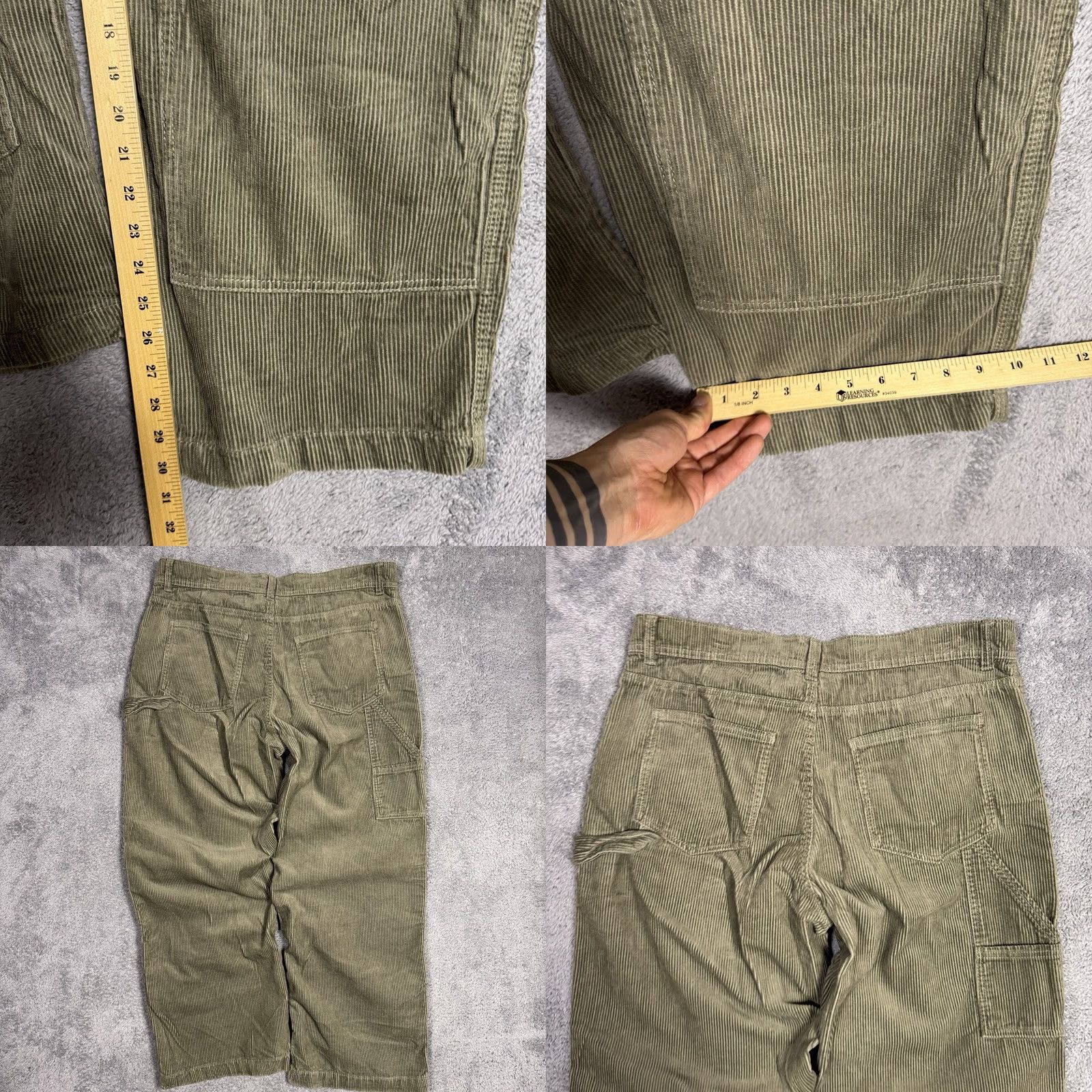 Vintage No Boundaries Corduroy Pants Men's 38x30 Carpenter Y2K Baggy 90s Grunge Hip Hop Punk Rock Size US 38 / EU 54 - 8 Thumbnail