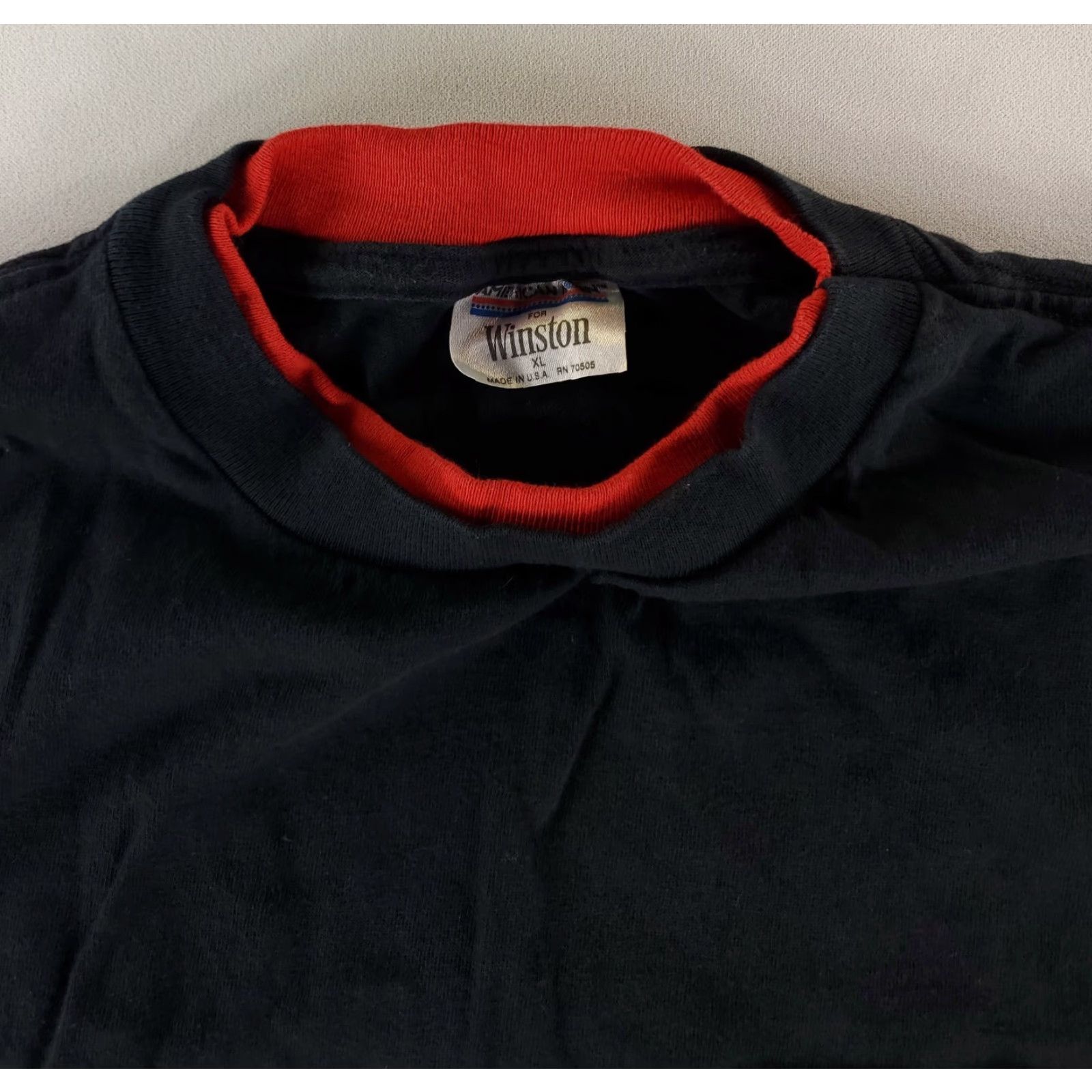 Vintage VINTAGE Winston Racing T-Shirt Short Sleeve Black XL Mens Made USA Size US XL / EU 56 / 4 - 4 Thumbnail