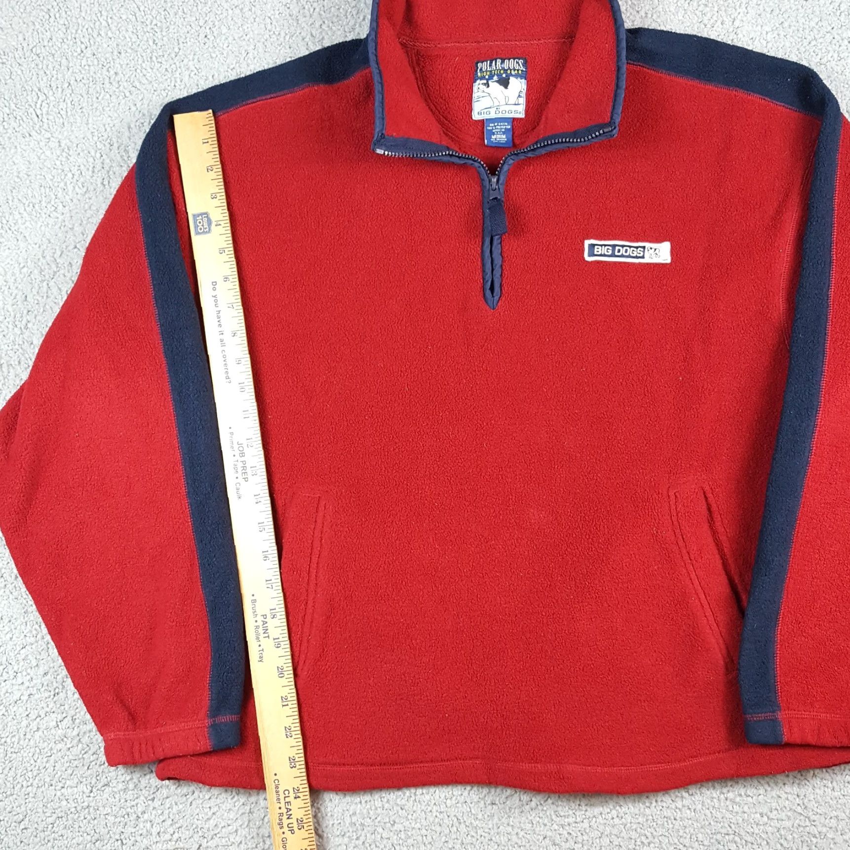 Big Dogs Y2K Big Dogs Polar Fleece 1/4 Zip Size M Vintage Pullover Windbreaker Jacket Red Size US M / EU 48-50 / 2 - 8 Thumbnail