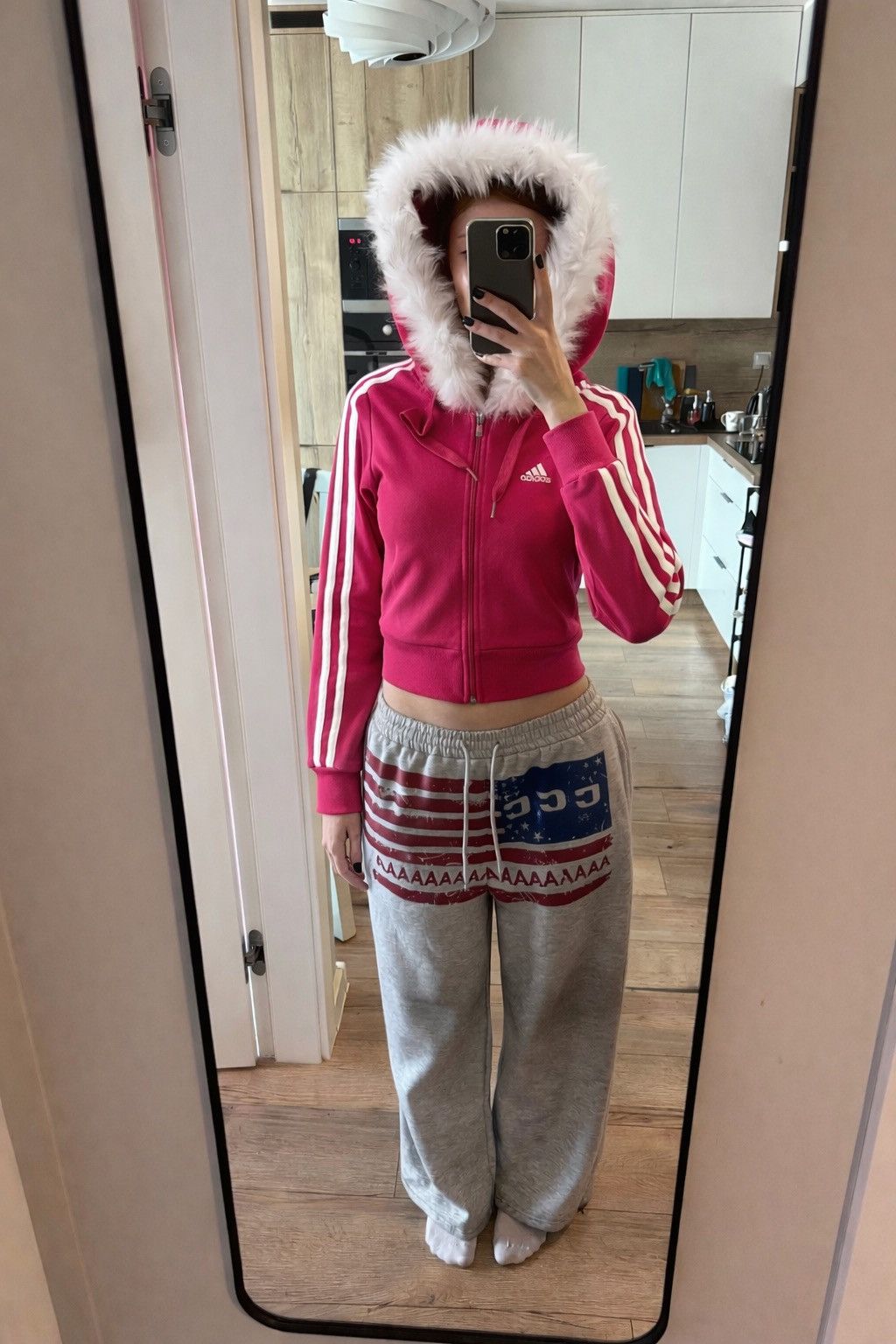 Adidas 🏔️ ZIP Hoodie Adidas Fur Y2K Rap Swag Size M / US 6-8 / IT 42-44 - 1 Thumbnail