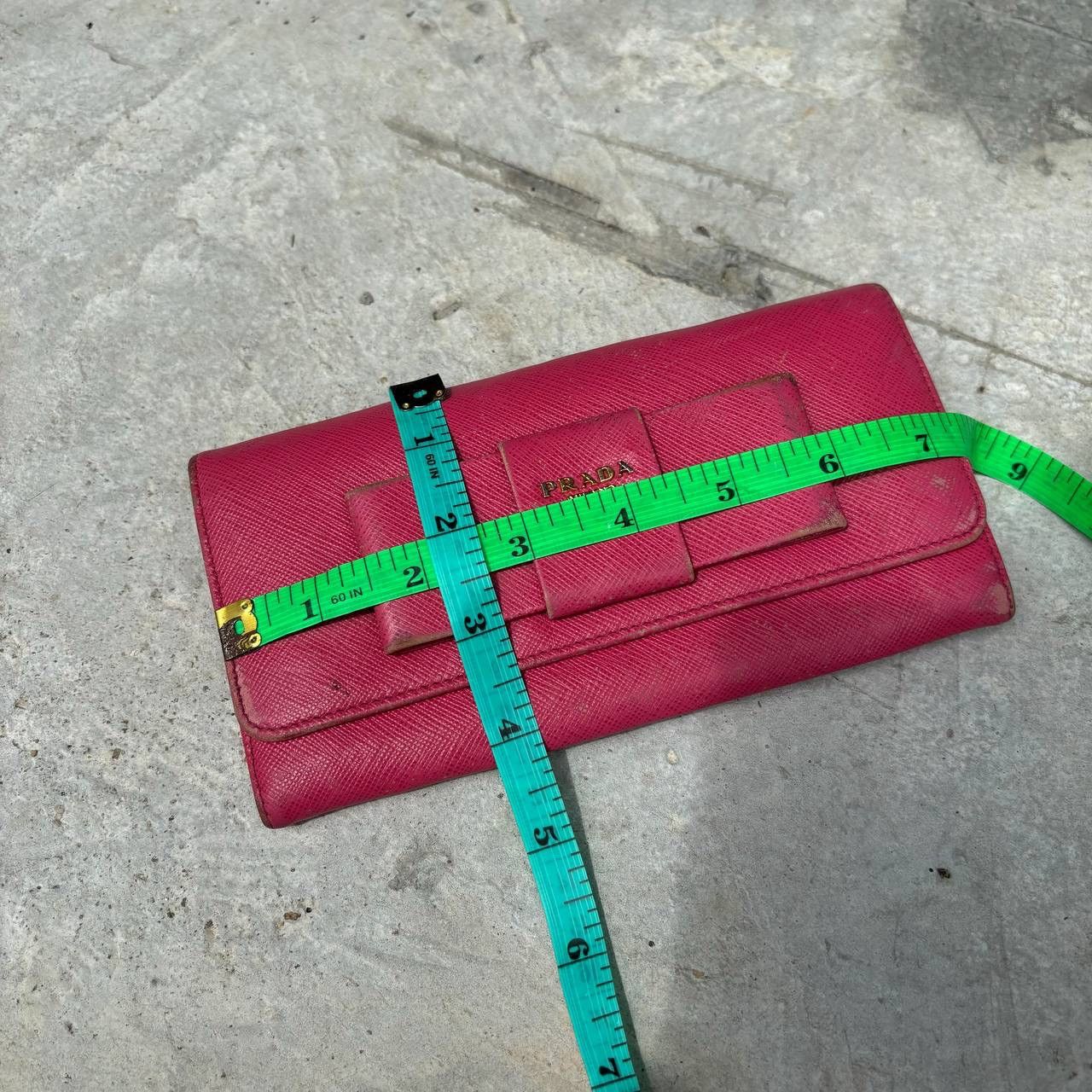 Prada Prada Saffiano Leather Ribbon Bow Envelope Long Wallet Size ONE SIZE - 13 Thumbnail