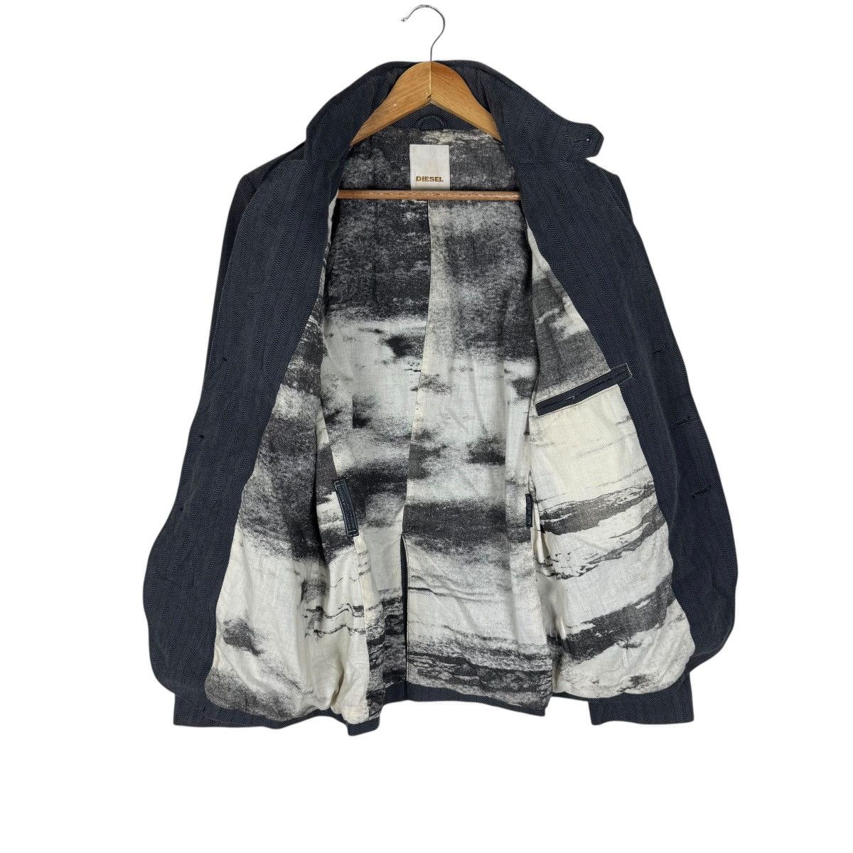 Diesel 🌟DIESEL HERRINGBONE FIELD HOODIE JACKET Size US M / EU 48-50 / 2 - 8 Thumbnail