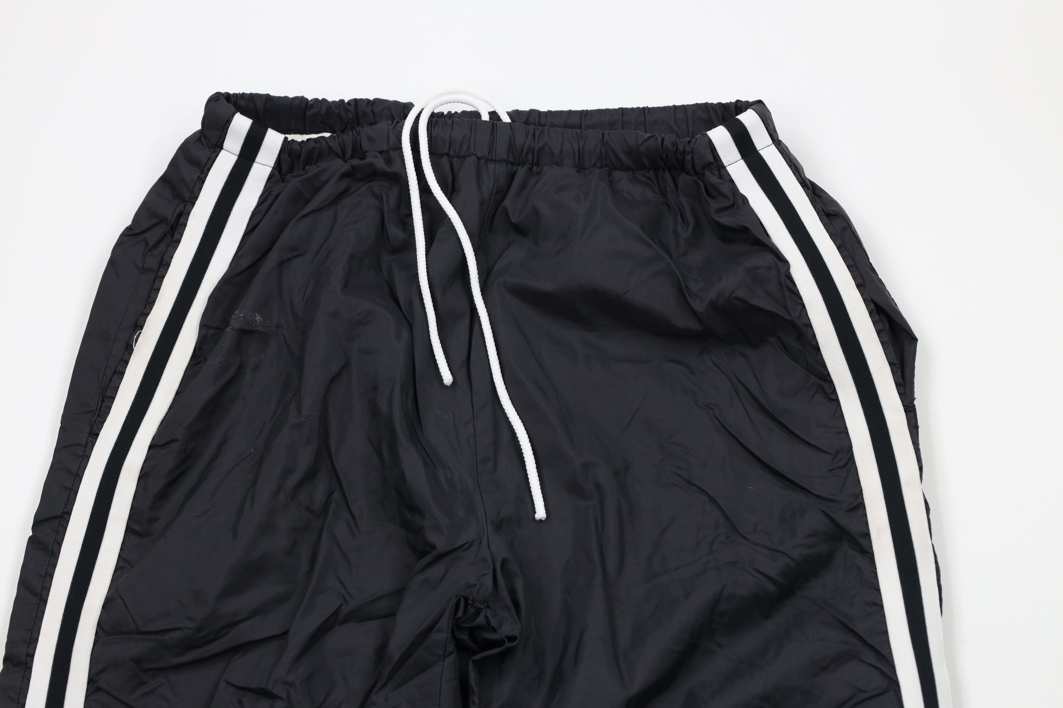 Vintage Vintage 90s Streetwear Striped Lined Joggers Pants Black Size US 34 / EU 50 - 2 Thumbnail