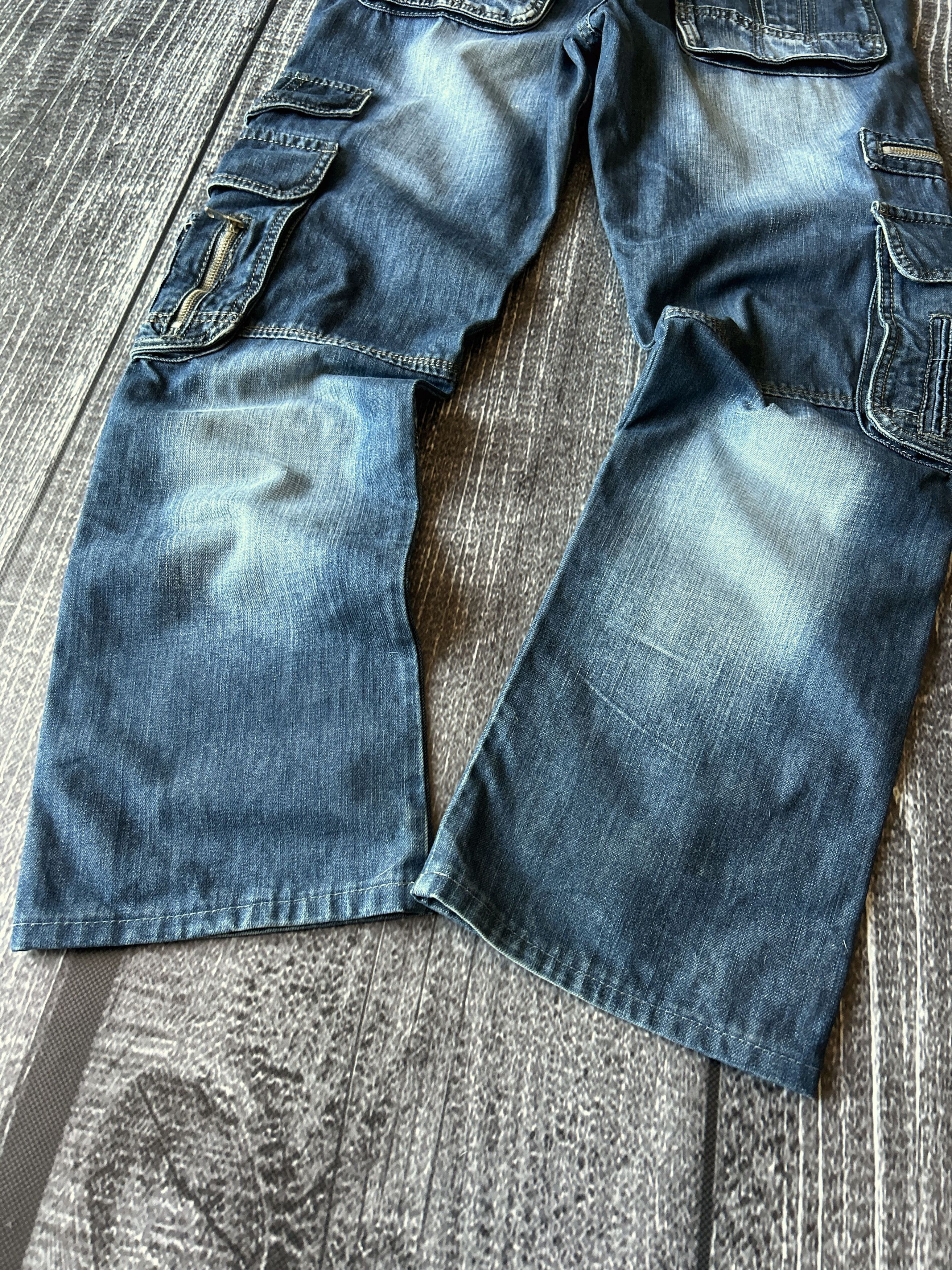 Vintage Vintage Cargo Denim Jeans Multi Pocket Distressed Y2K Skater Size US 32 / EU 48 - 6 Thumbnail