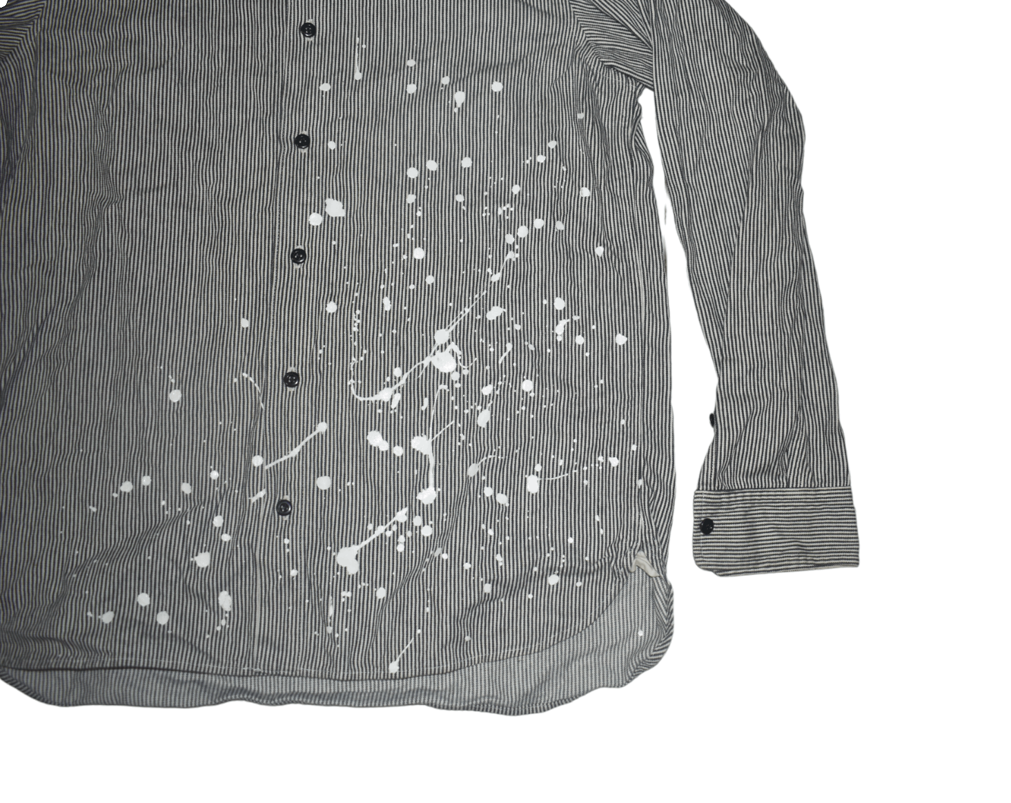 Japanese Brand × Journal Standard Journal Standard Paint-Splattered Patchwork Shirt Size US L / EU 52-54 / 3 - 3 Thumbnail