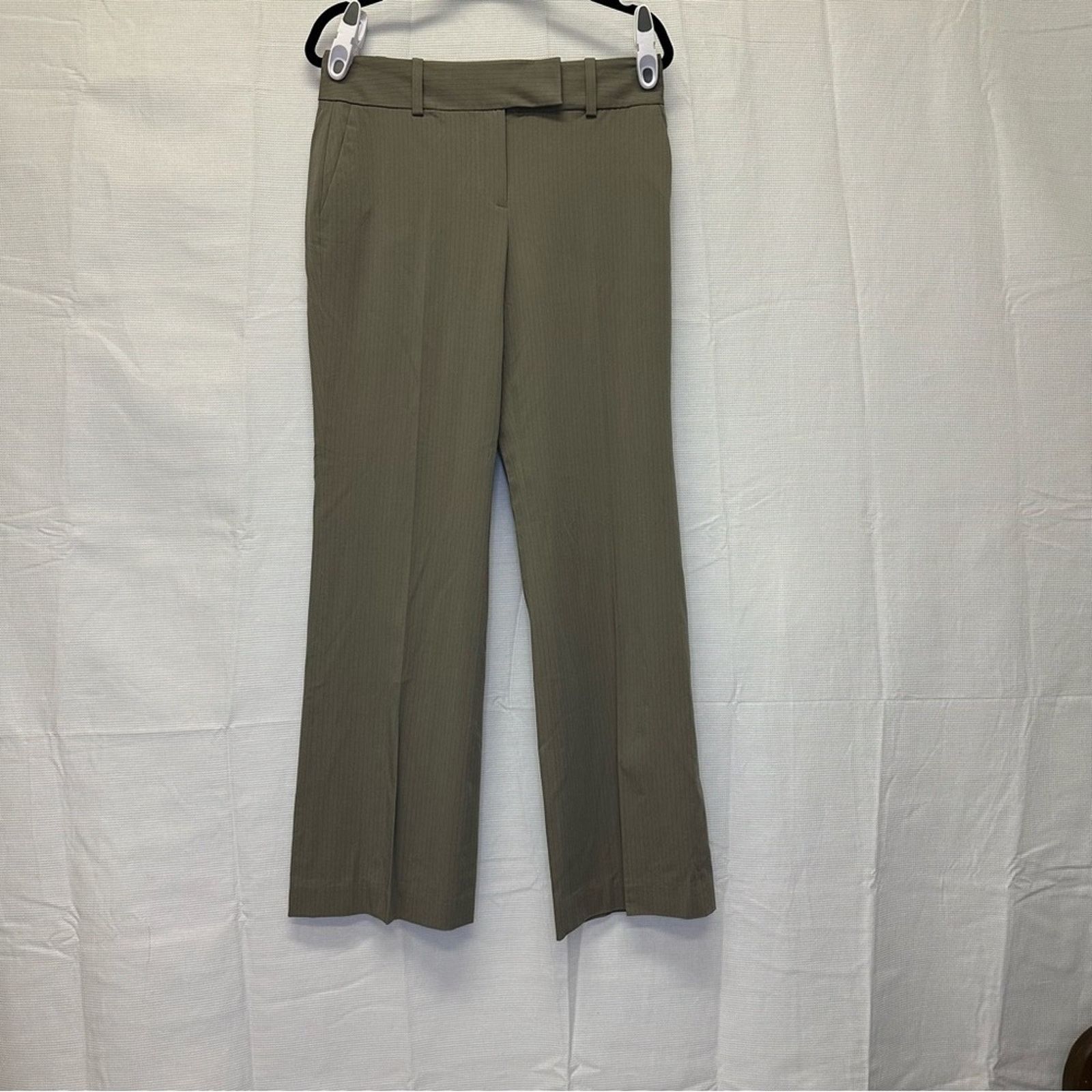 Ann Taylor Ann Taylor Taupe Pin Stripe Wide Leg Slacks Size 6 Size 28" / US 6 / IT 42 - 3 Thumbnail