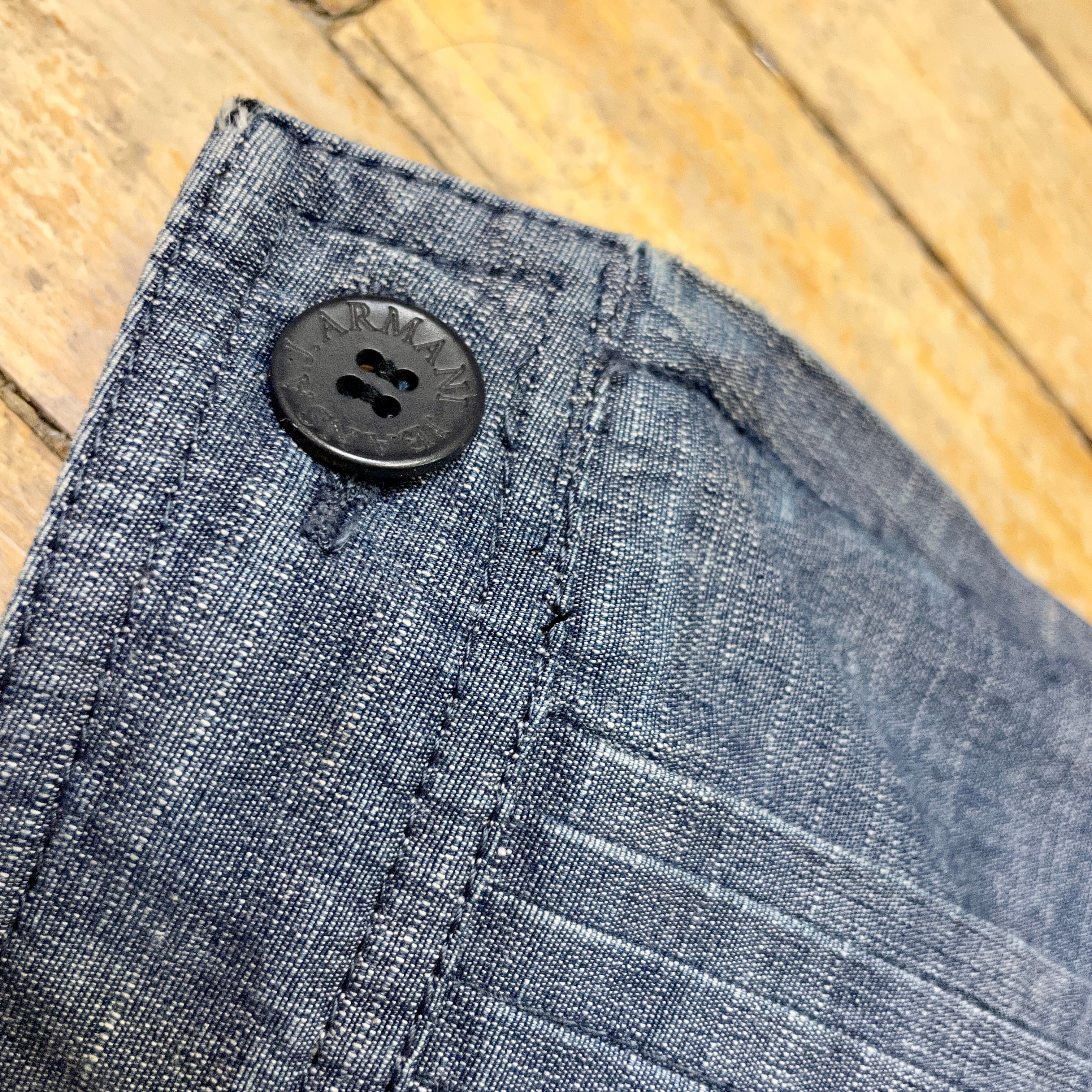 Chanel Chanel Spring '03 Vintage Designer Denim Pleated Wide-Leg Trousers Made In Italy Size 30" Size 30" / US 8 / IT 44 - 6 Thumbnail