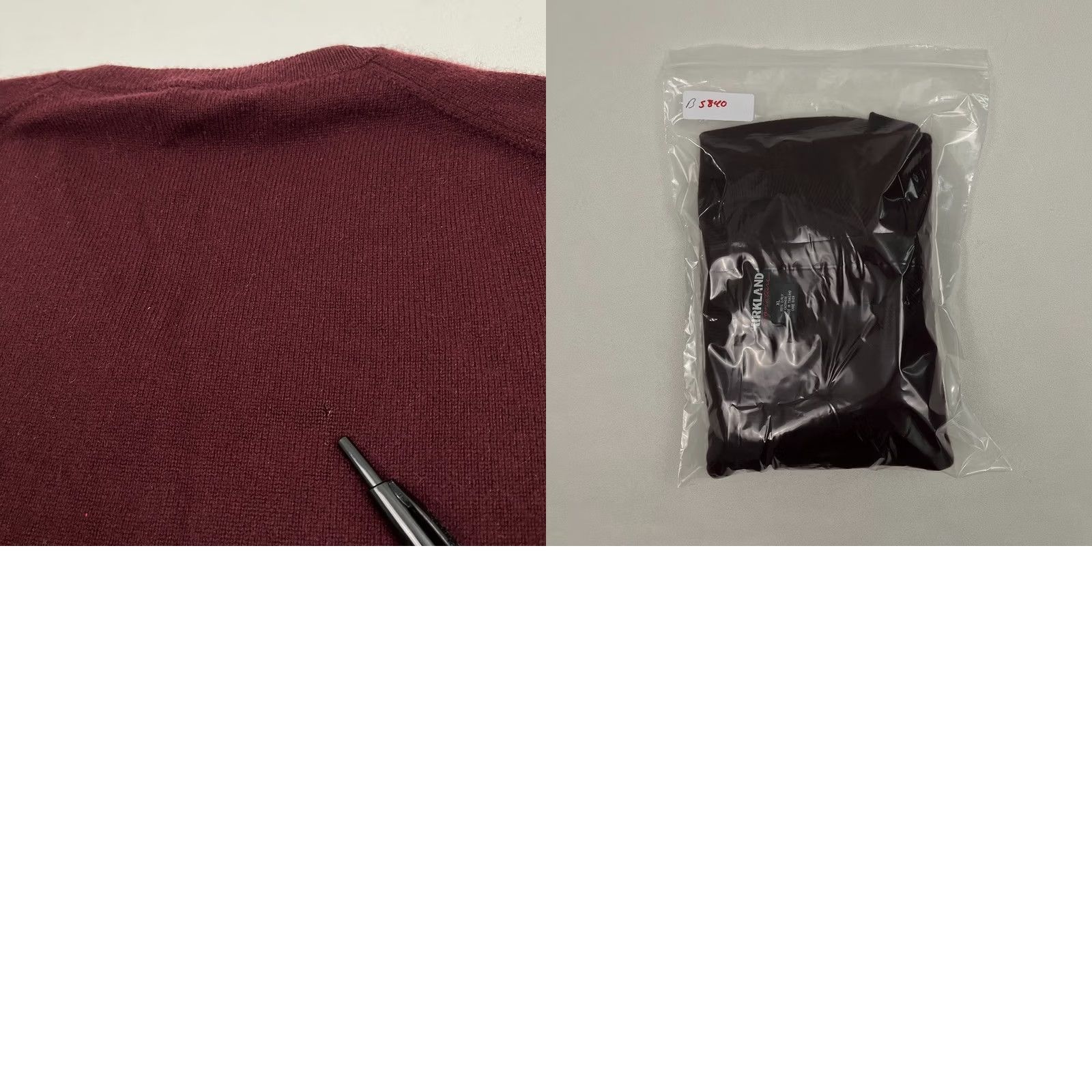Vintage Kirkland Signature Sweater Mens XL Red Cashmere Burgundy Maroon Knit Ply Neck Size US XL / EU 56 / 4 - 8 Thumbnail