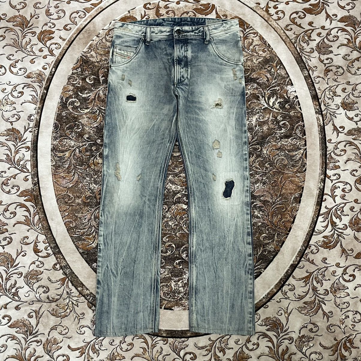 Diesel 🔥Vintage Diesel Industry Krooley Ripped Distress Denim Jeans Size US 34 / EU 50 - 1 Thumbnail