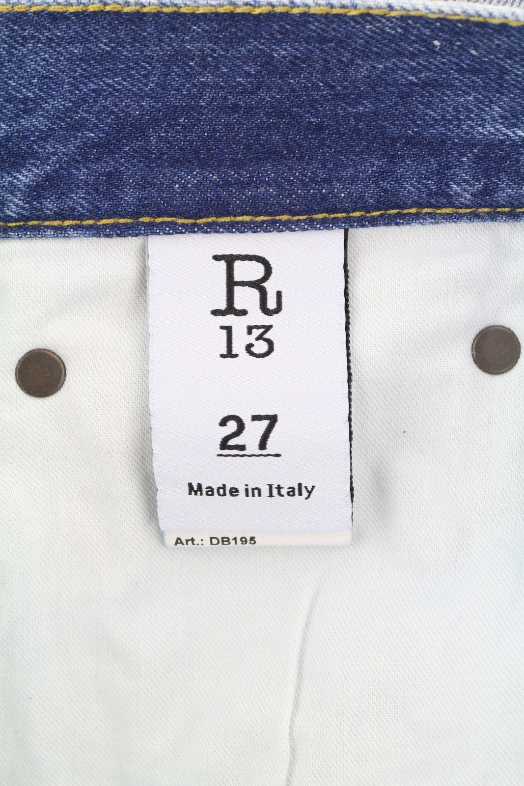 R13 CUFFED X-BF 27 Jasper Straight Faded Blue Zip PF25 86638 Size 27" / US 4 / IT 40 - 7 Thumbnail