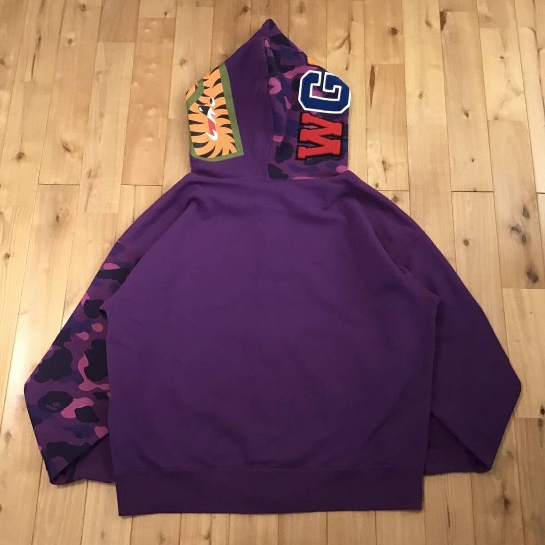 Bape BAPE Giant shark full zip hoodie purple camo a bathing ape Size US XL / EU 56 / 4 - 3 Thumbnail