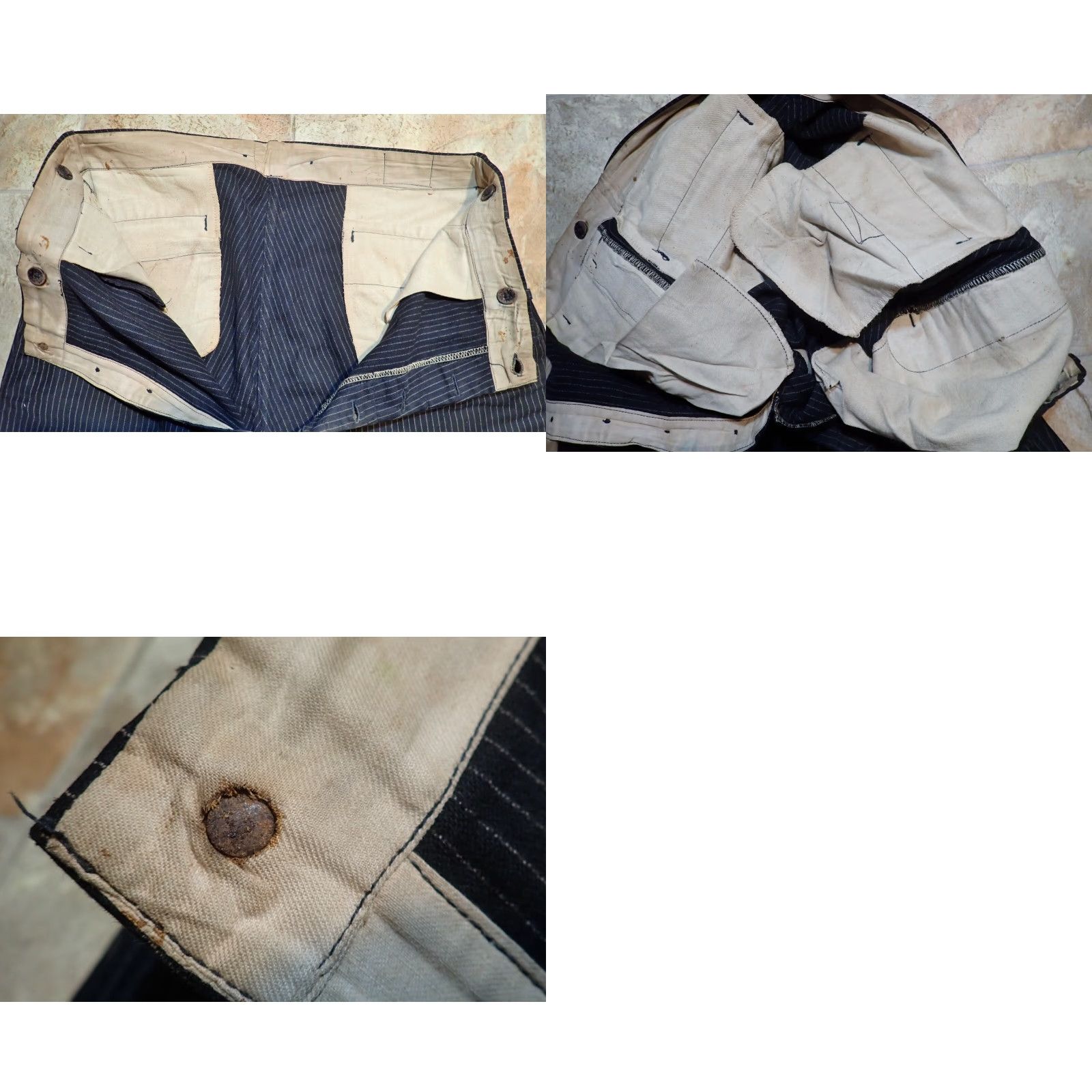 Vintage VINTAGE Overland Trouser Pants 38x29 Striped Moleskin Heavy Cotton Workwear Trousers Crown Overalls Men Size US 38 / EU 54 - 10 Thumbnail