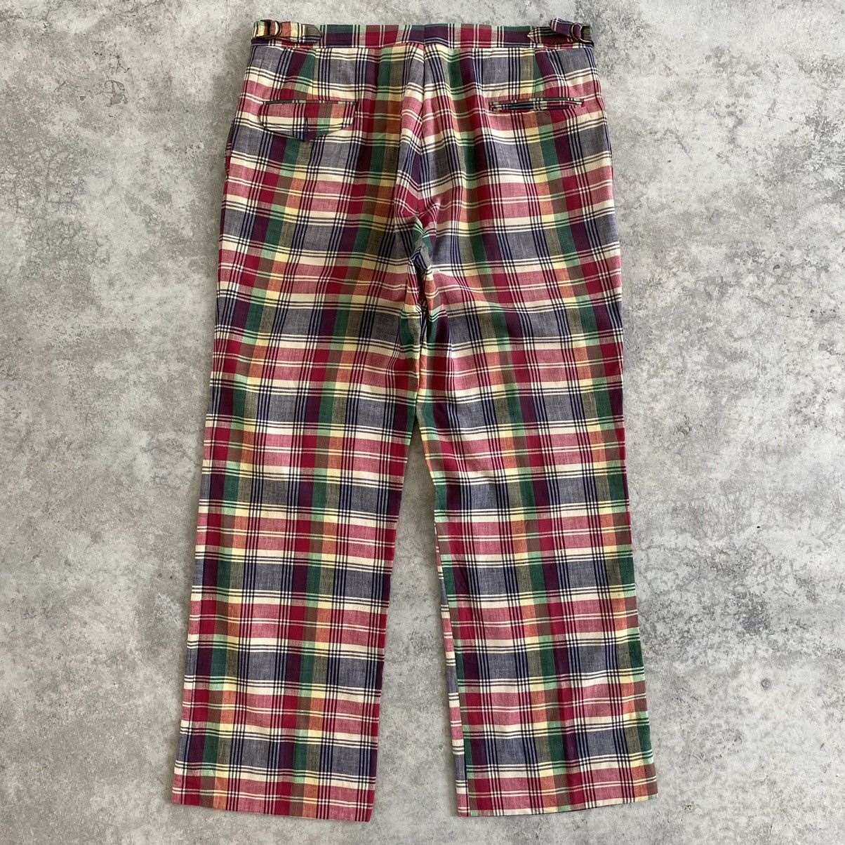Polo Ralph Lauren Vintage 70’s Polo Ralph Lauren Madras Checks Baggy Trousers Size US 36 / EU 52 - 15 Thumbnail