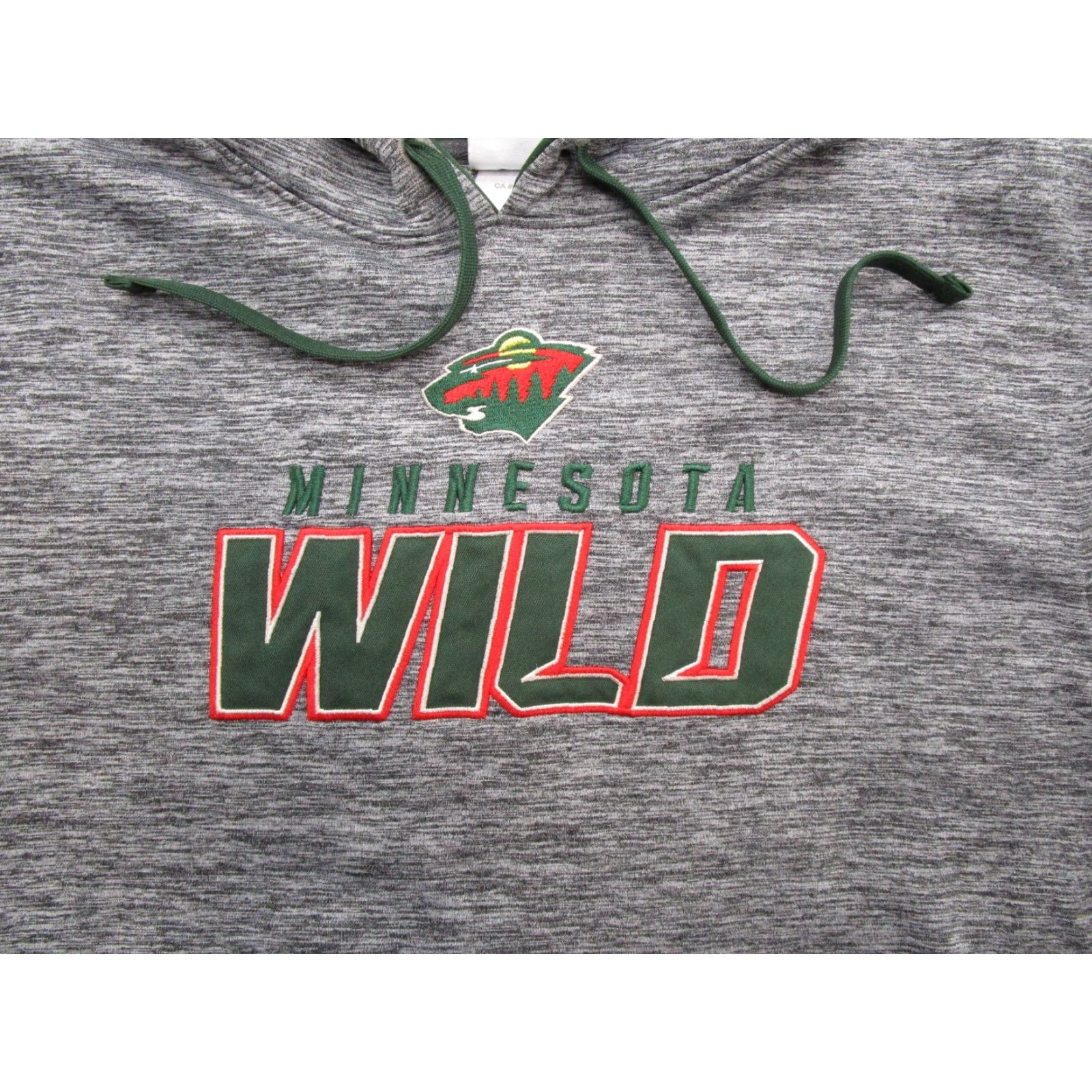 NHL NHL Minnesota Wild Hoodie Embroidered Sweatshirt Men’s Size M Gray Sports Pullover All Seasons Hooded Size US M / EU 48-50 / 2 - 2 Thumbnail