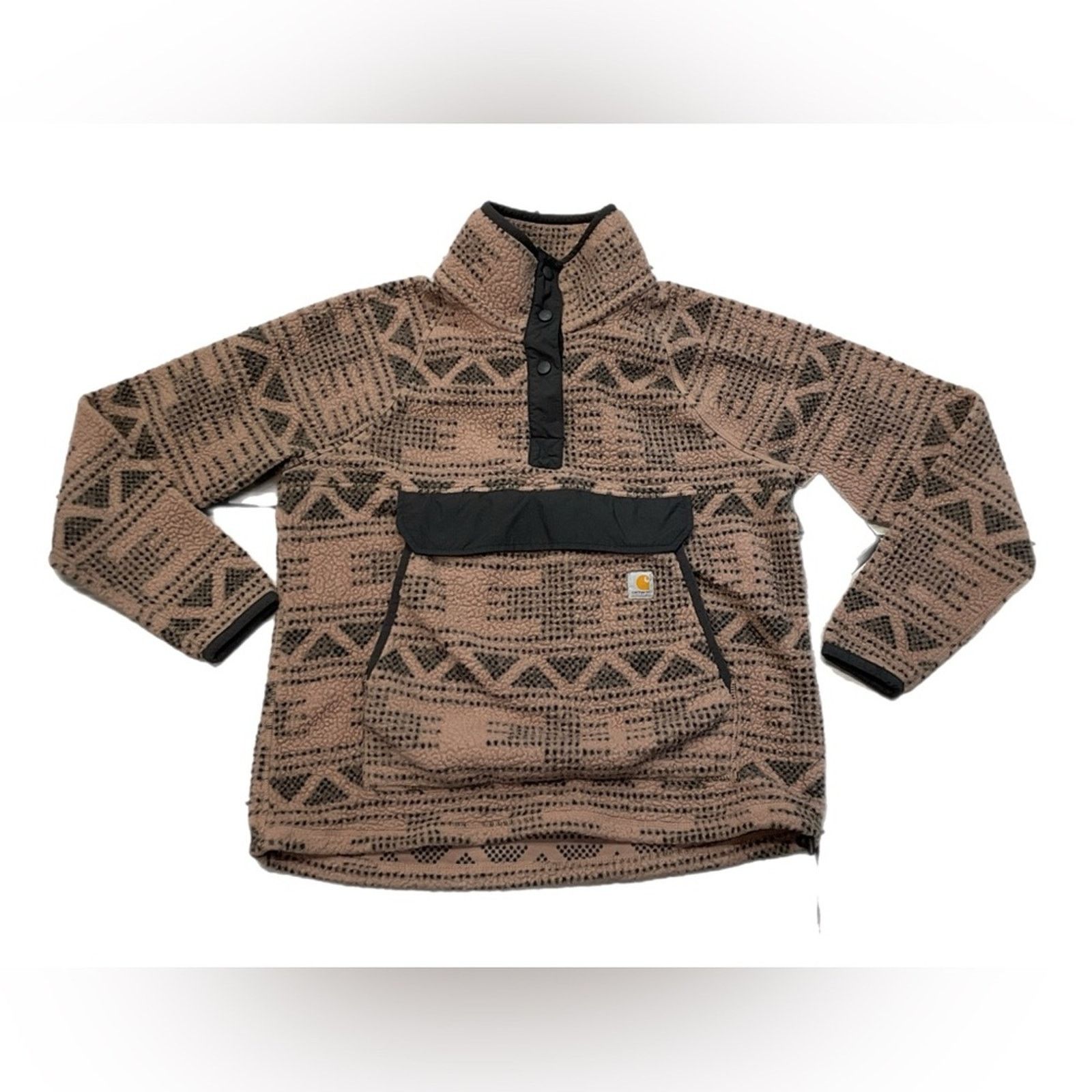 Carhartt Carhartt Fleece Half-Snap Pullover Sweatshirt Youth Size L / US 10 / IT 46 - 1 Thumbnail