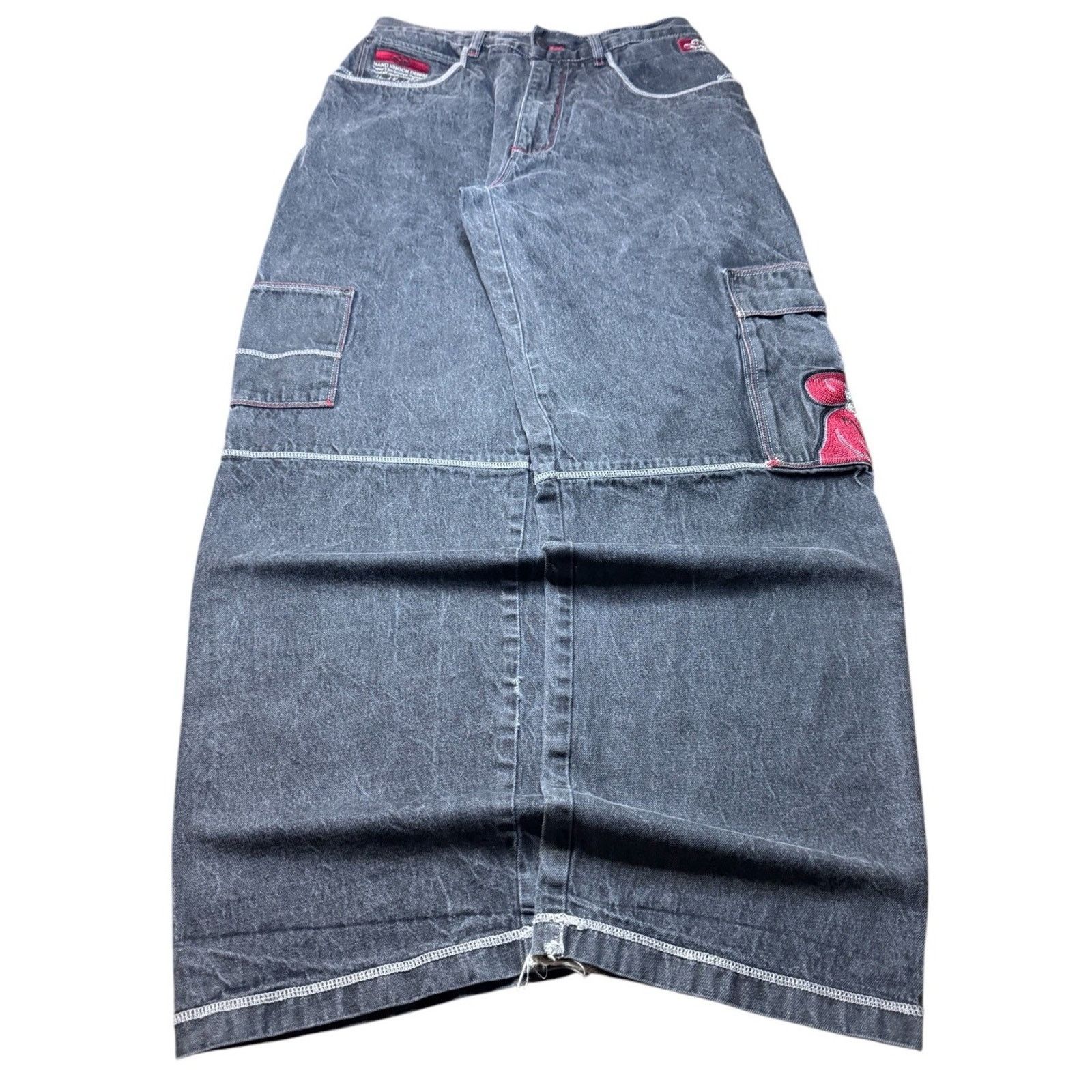 JNCO Y2k Loose Fit Jeans Mens SOHK 31x32 skater Type embroidery Size US 31 - 3 Thumbnail