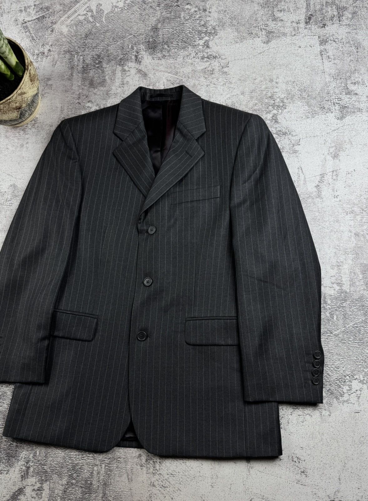 Chester Barrie Chester Barrie Striped Wool 38/96 cm Size Classic Blazer Jacket Trousers Suit Size 38S - 6 Thumbnail