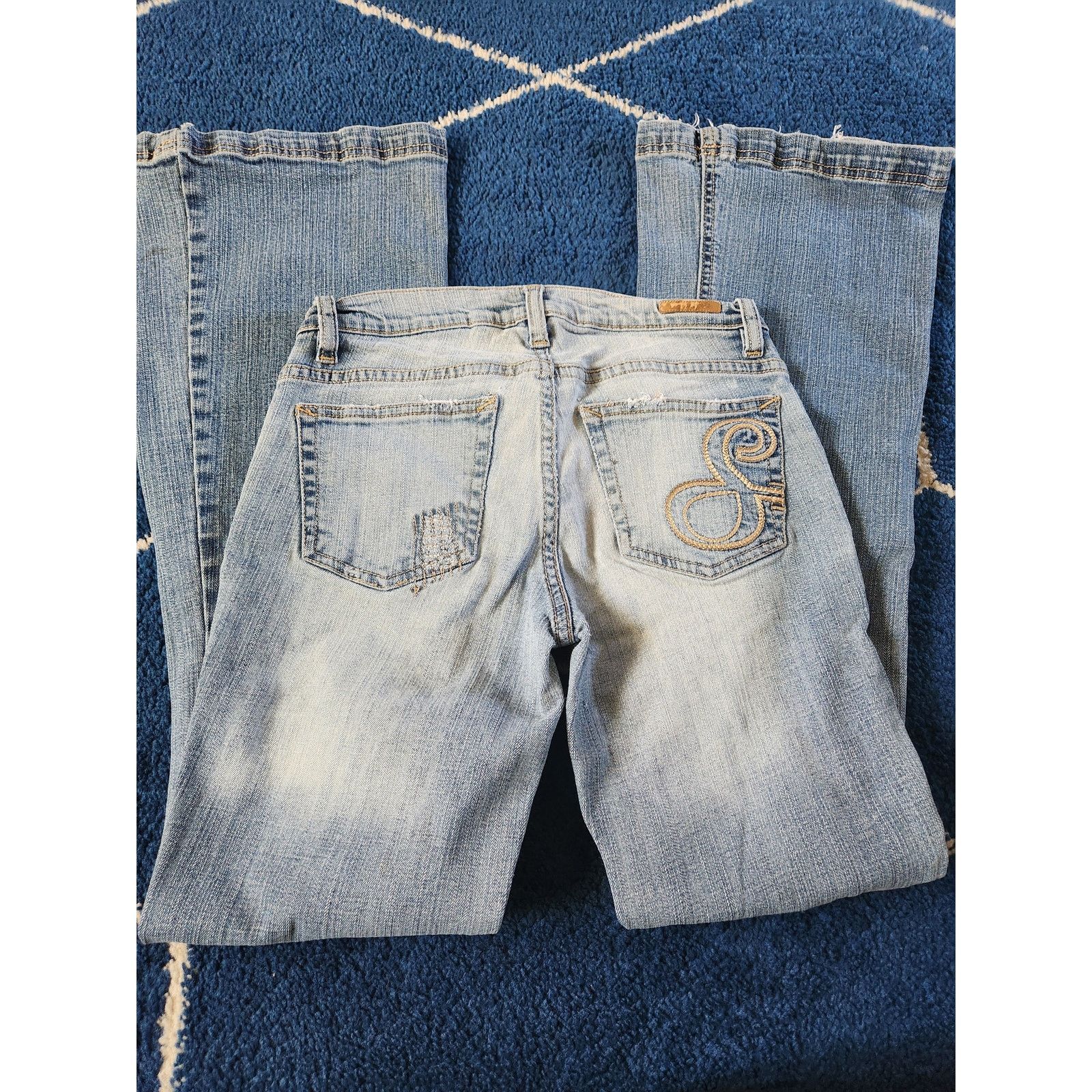 Southpole Y2k SouthPole Women's Flare Out Light Wash Denim Jeans-5 Size 24" / US 00 / IT 34 - 4 Thumbnail