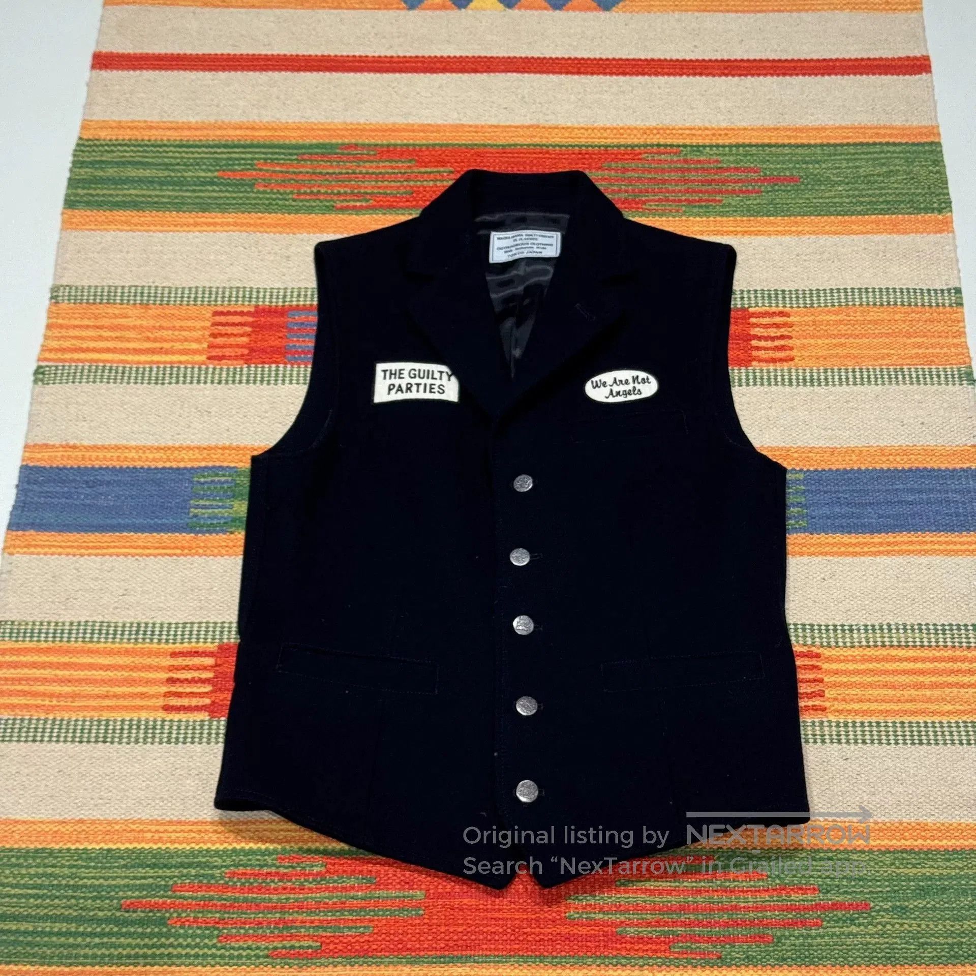 Wacko Maria wacko maria guilty parties black vest. Size US L / EU 52-54 / 3 - 1 Thumbnail