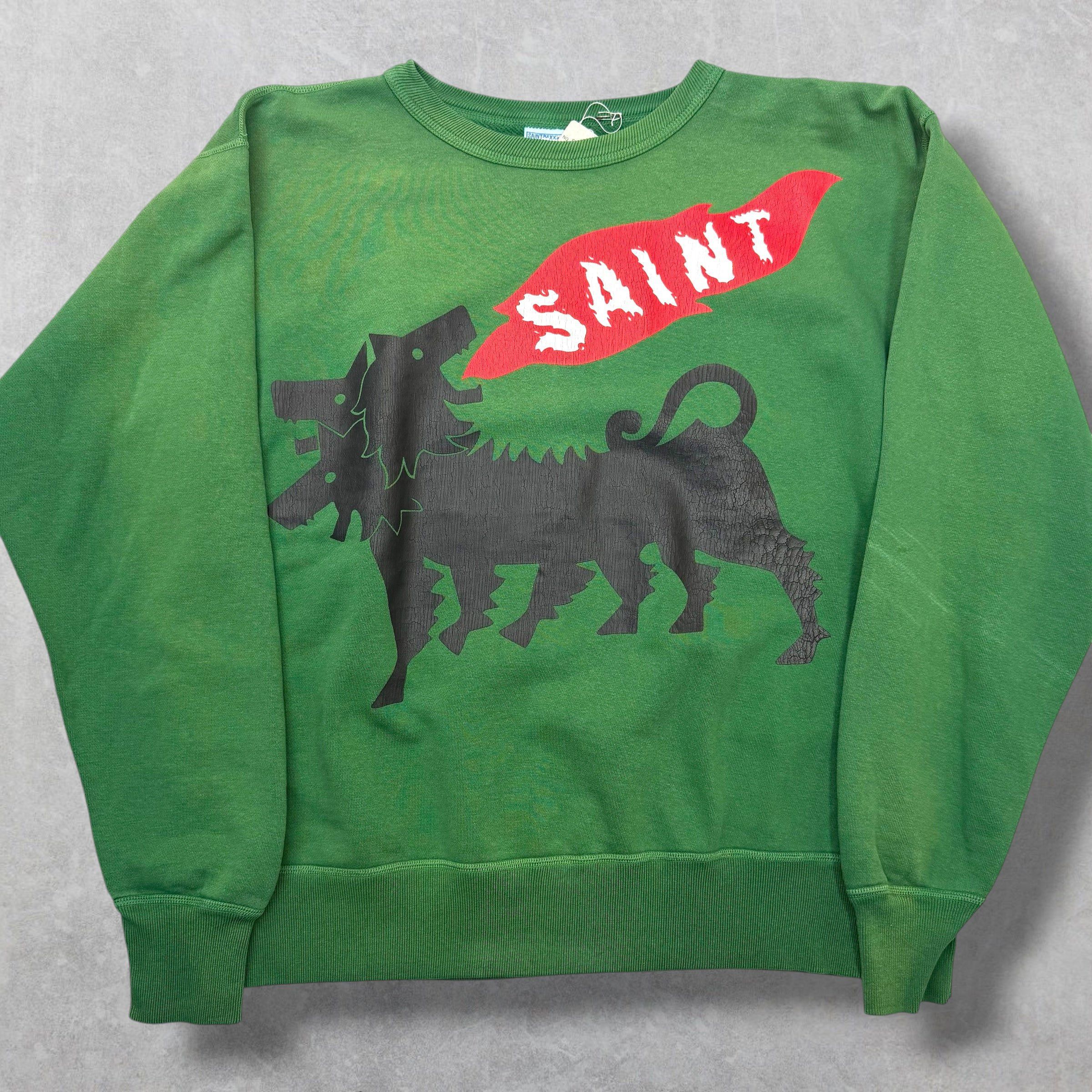 Saint Michael Saint Michael Cerberus Crewneck Green M Size US M / EU 48-50 / 2 - 1 Thumbnail