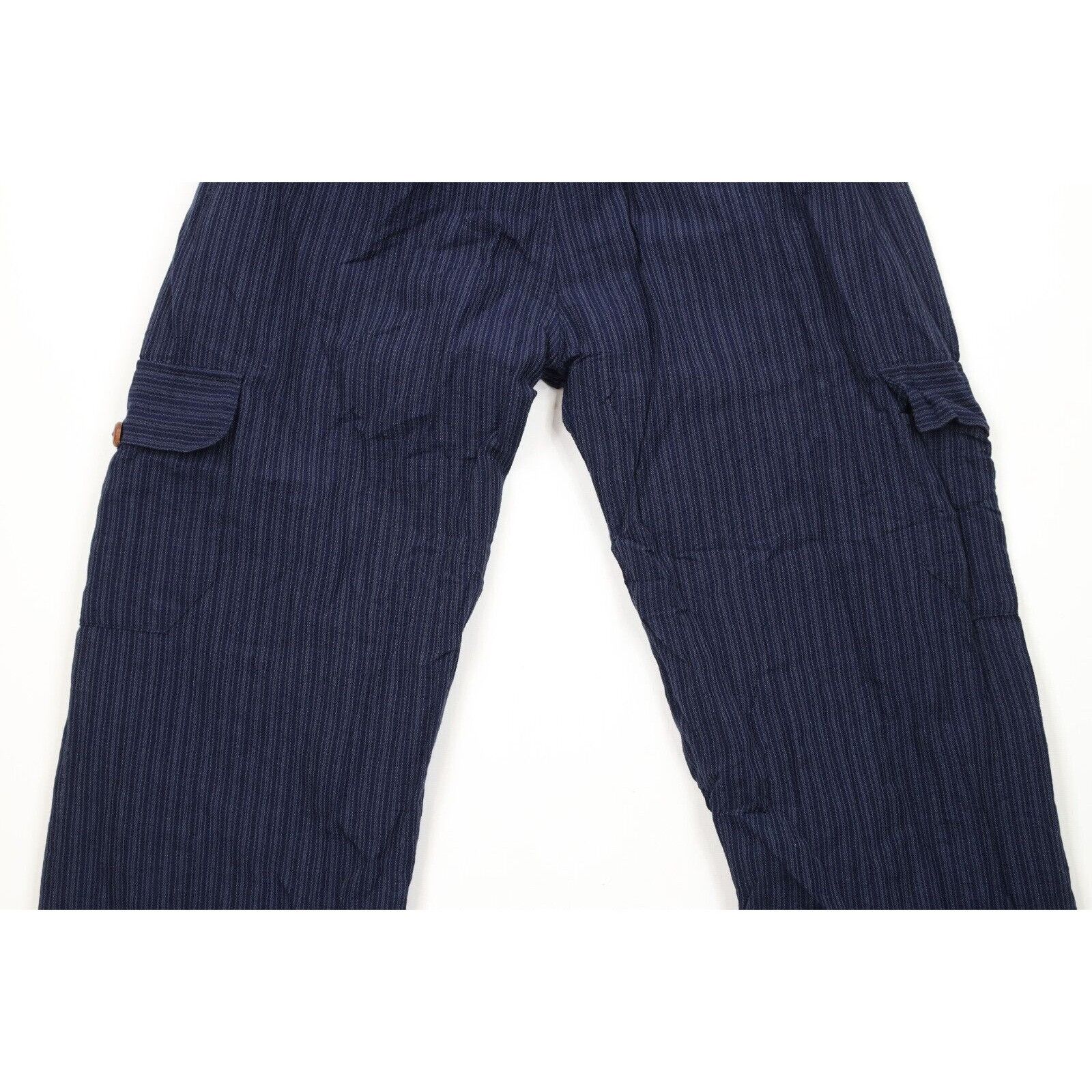 Vintage Vintage 90s Streetwear Striped Wide Leg Cargo Harem Pants Size US 30 / EU 46 - 11 Thumbnail