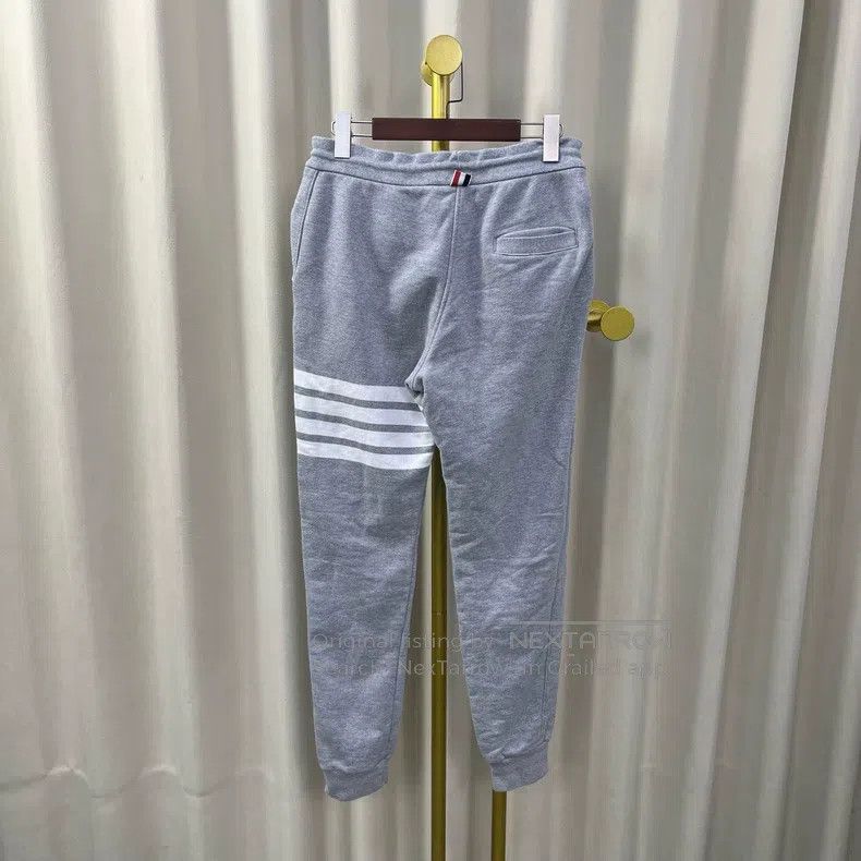 Thom Browne Thom Browne size 1 Gray Four-Stripe Long Pants Size US 28 / EU 44 - 2 Thumbnail