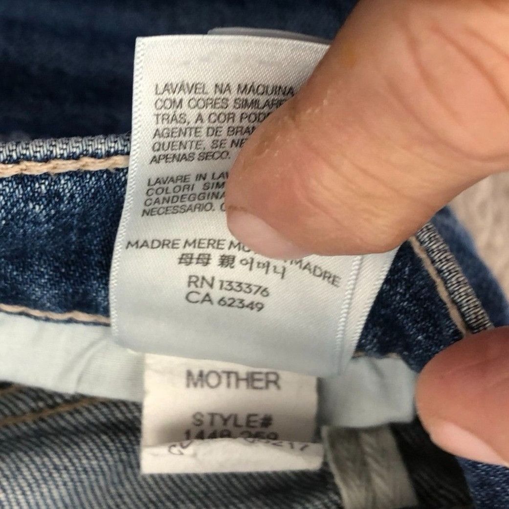 MOTHER Mother Women Jeans 26 Straight Leg Superior Blue Denim Butto Size 26" / US 2 / IT 38 - 13 Thumbnail