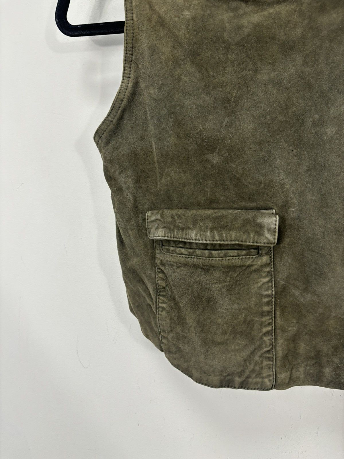 Diesel Diesel L-Zoe NWT Women’s Khaki Suede Goat Leather Vest Gilet Size XS / US 0-2 / IT 36-38 - 2 Thumbnail