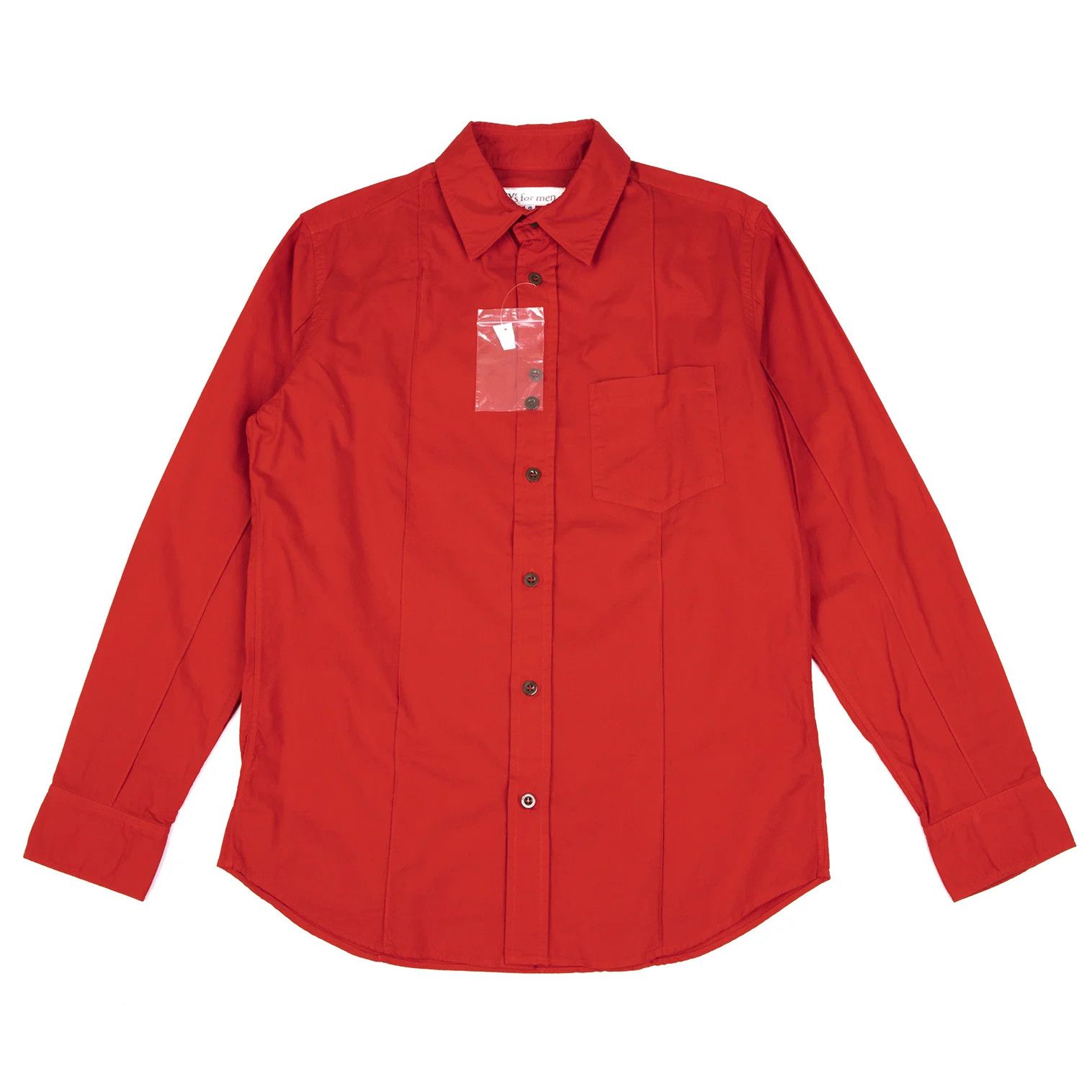 Jean Paul Gaultier Dyed Cotton Pintuck Shirt in Red Size US S / EU 44-46 / 1 - 1 Thumbnail