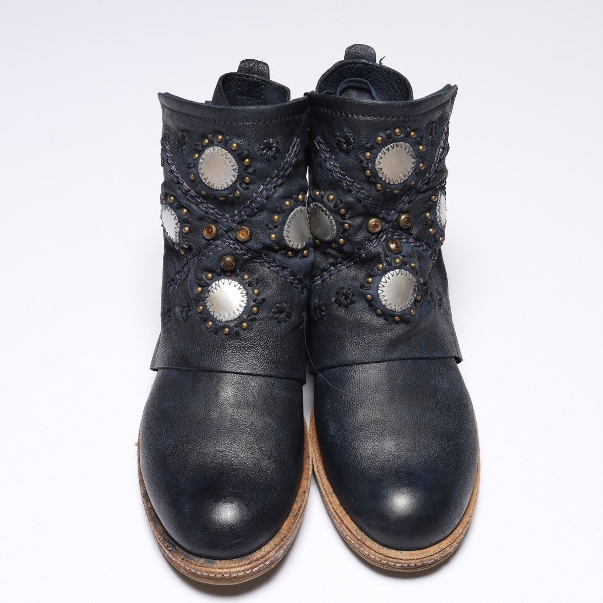 A.S.98 Airstep Navy Ankle Boots Leather as98 Shoes