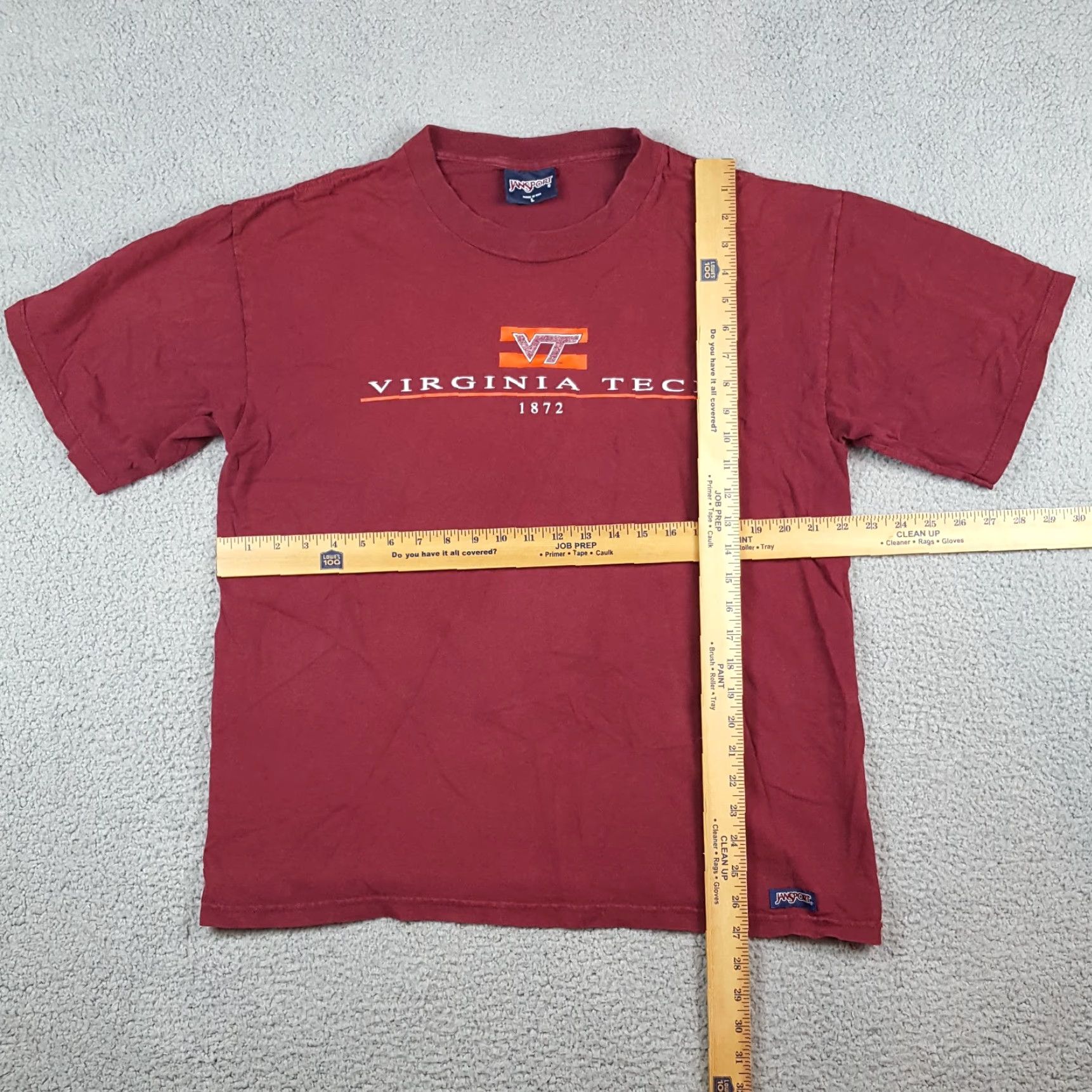 Jansport VINTAGE Virginia Tech Hokies T Shirt Mens 90s XL JanSport College Crew Neck Red Cotton Embroidered Logo Shirt Size US XL / EU 56 / 4 - 8 Thumbnail
