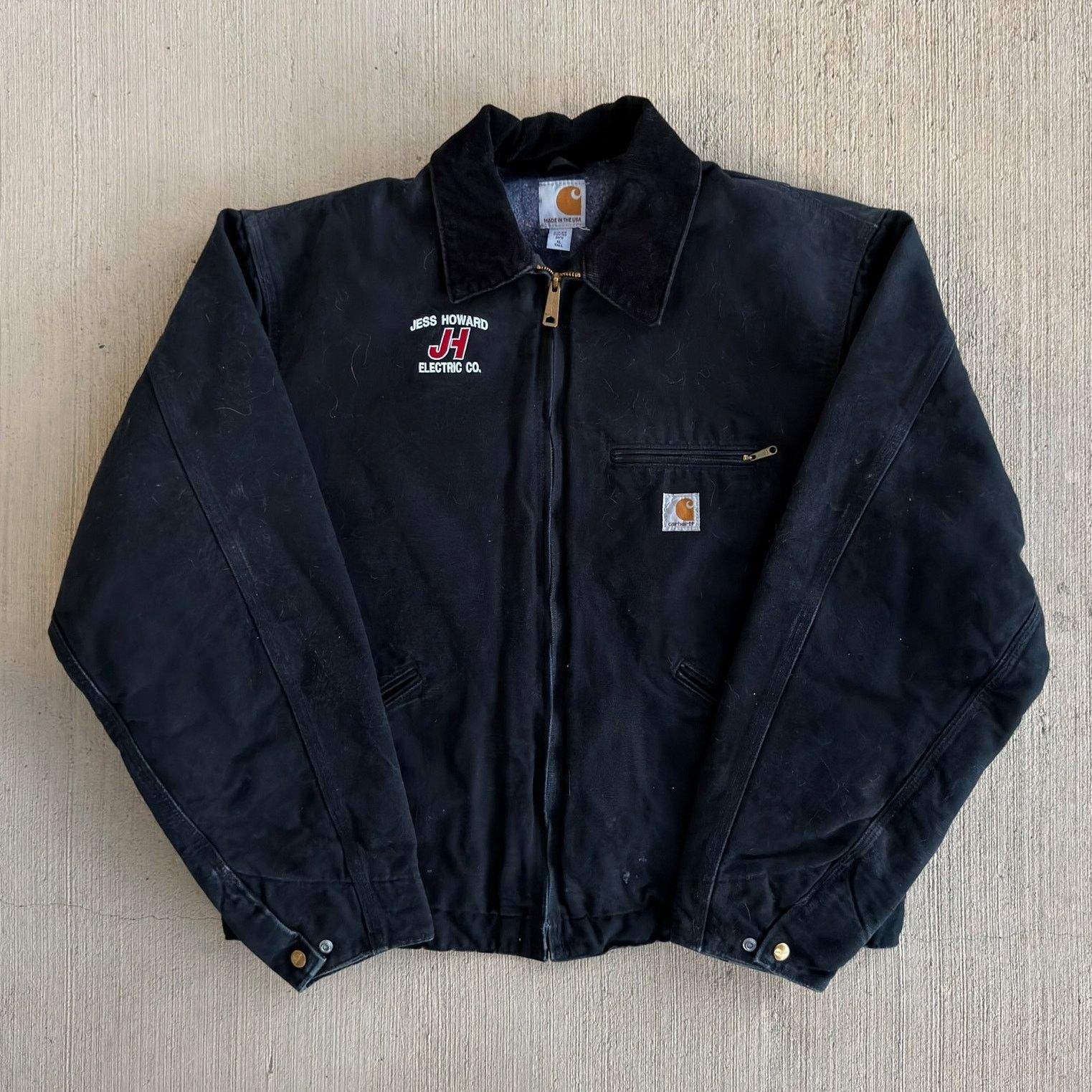 Carhartt × Vintage 90s Carhartt JB105 black detroit jacket sz XL 