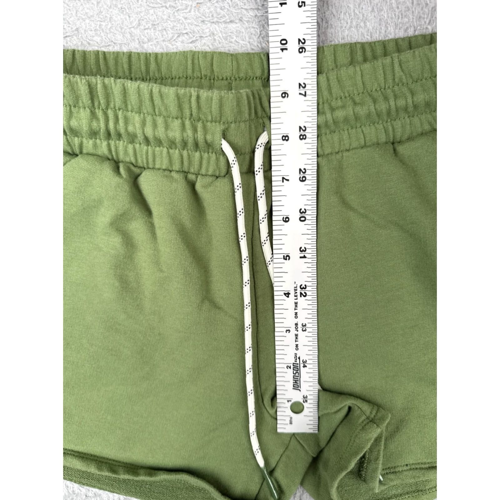 Vintage Cabela's Shorts Women Medium Green Elastic Waist Sweat French Terry Cotton 32x3 Size 32" / US 10 / IT 46 - 7 Thumbnail