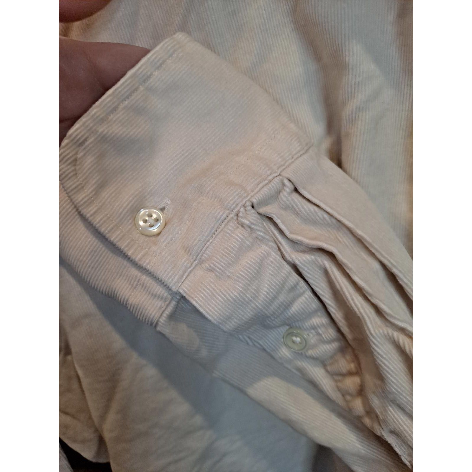 Polo Ralph Lauren Polo by Ralph Lauren Lowell Classic Fit Tan Button Up Cordur Size US XL / EU 56 / 4 - 4 Thumbnail