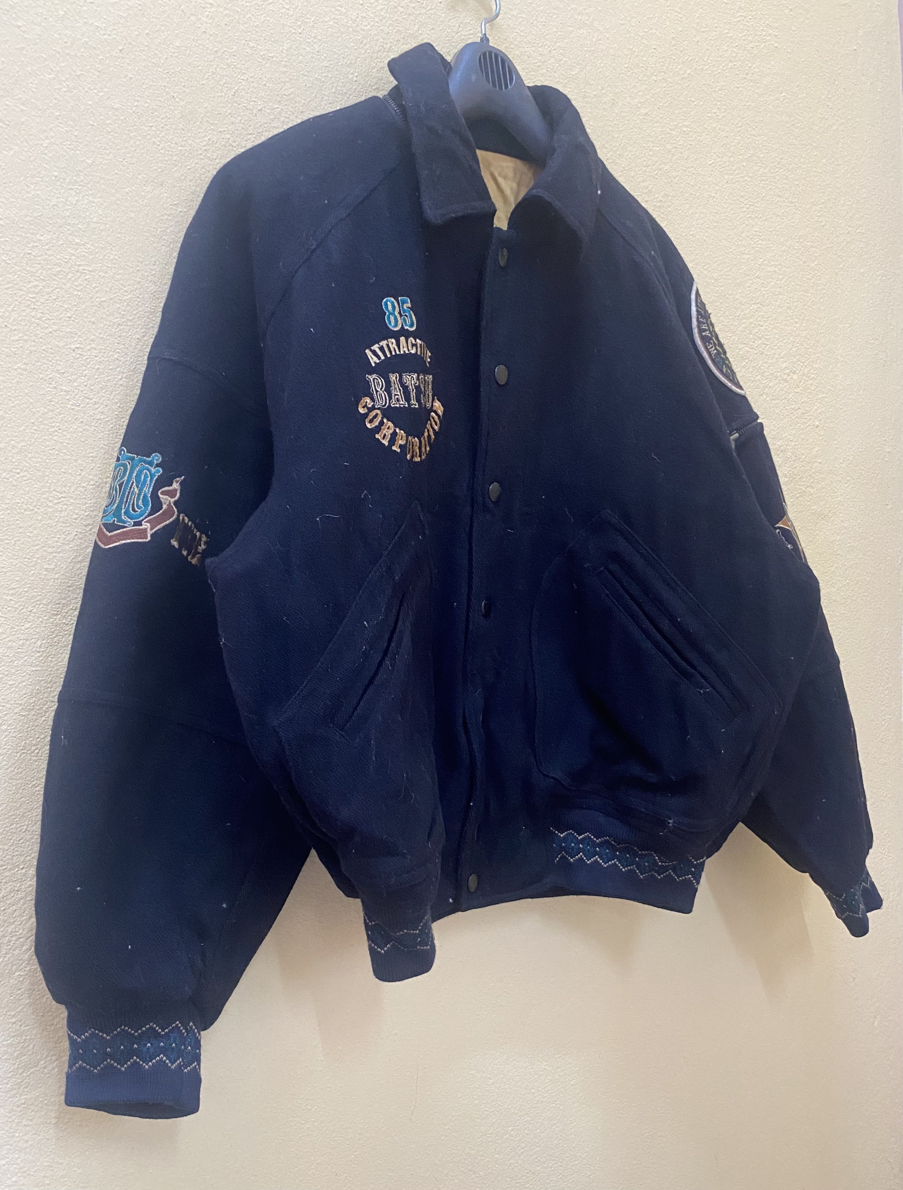 Japanese Brand Batsu Varsity Jacket Size US XL / EU 56 / 4 - 3 Thumbnail