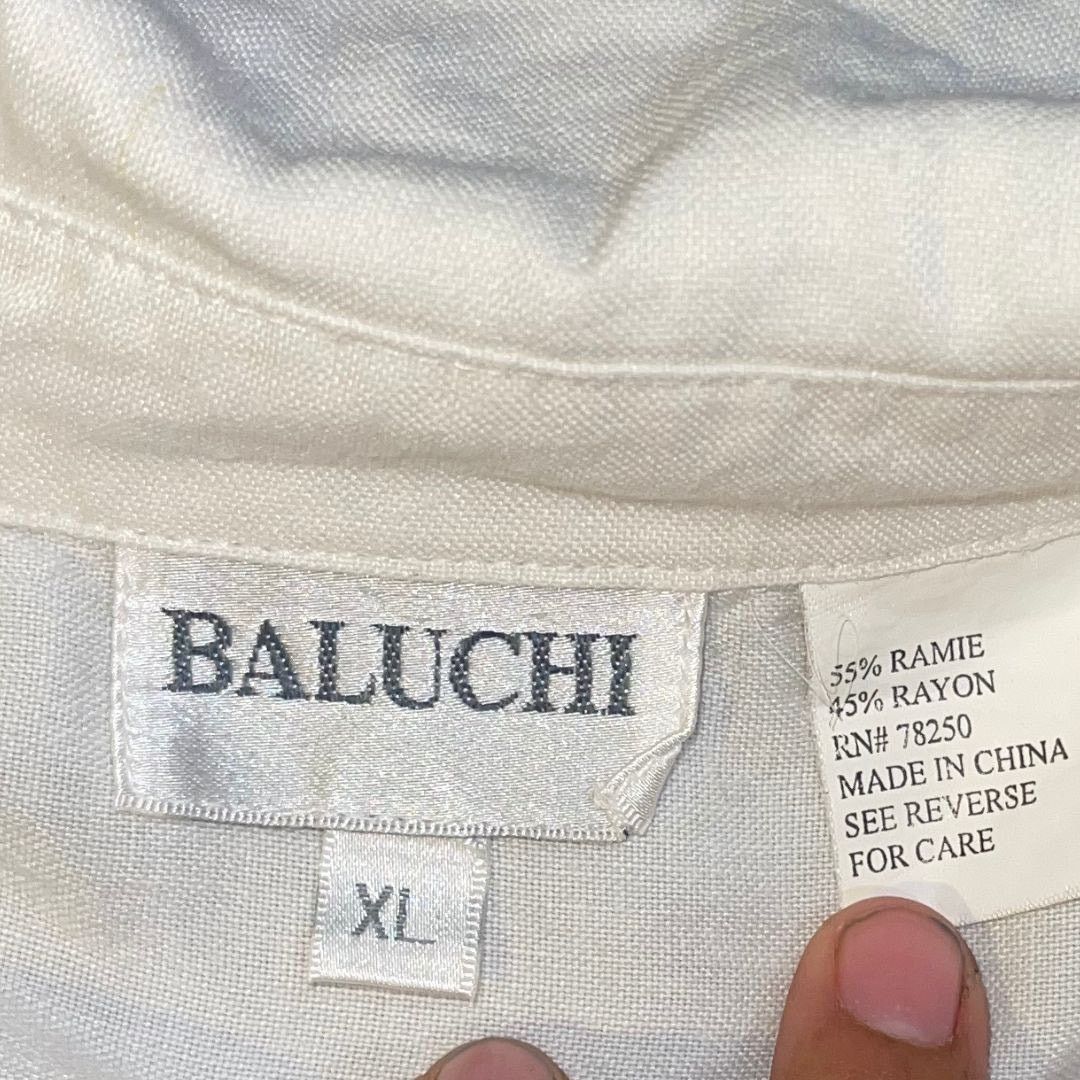 Other Vintage Baluchi Embroidered Floral White Button Blouse SZ XL Size XL / US 12-14 / IT 48-50 - 3 Thumbnail