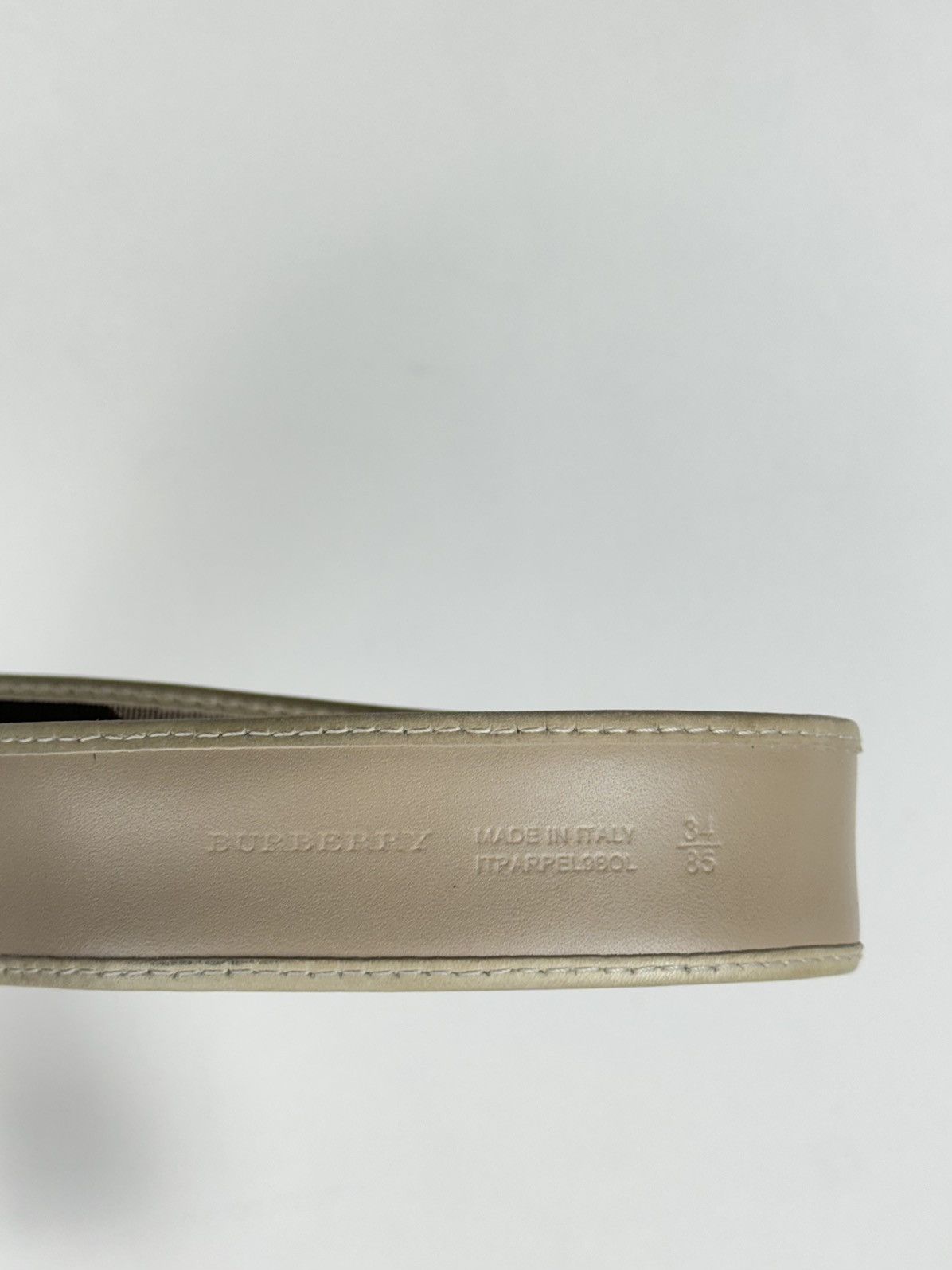 Burberry × Leather Leather belt Burberry y2k original luxury casual item Size ONE SIZE - 3 Thumbnail