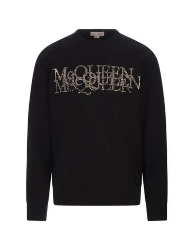 Alexander McQueen o1y0325 Sweatshirt in Black Size L / US 10 / IT 46 - 1 Thumbnail