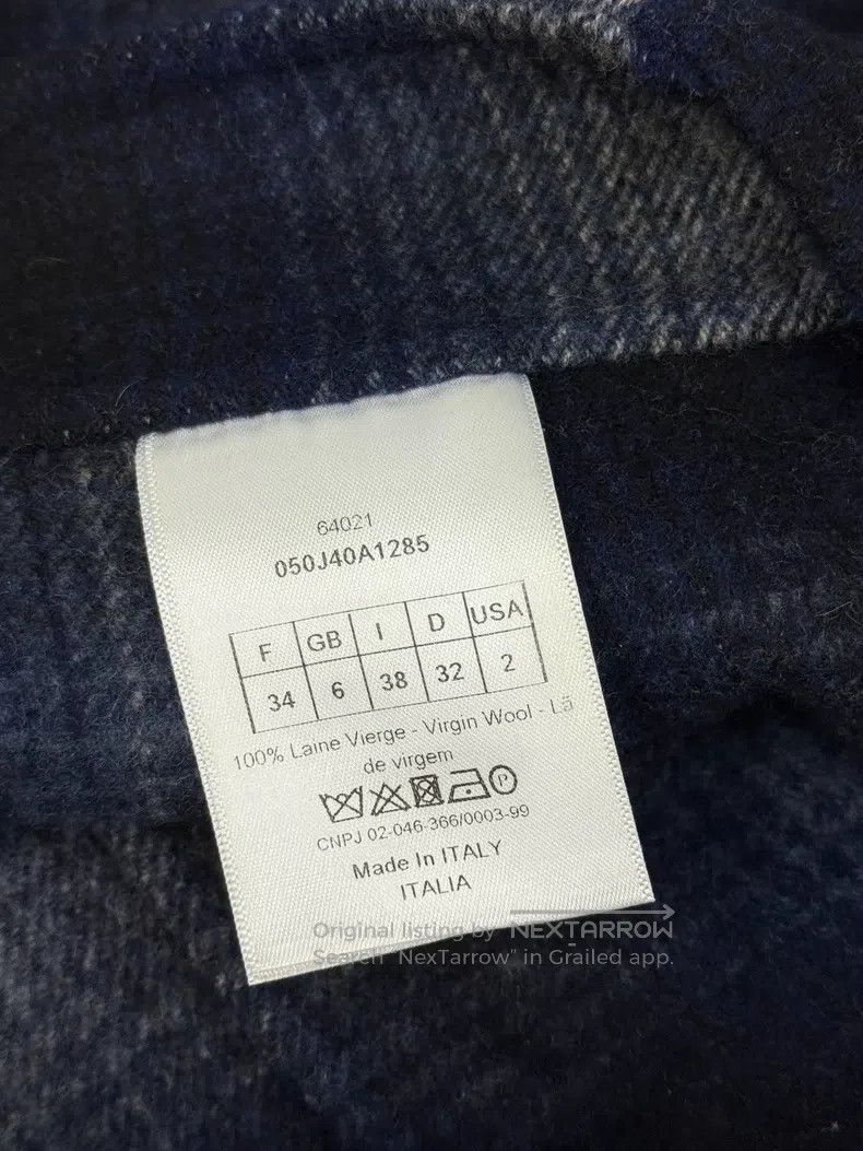 Dior Dior Blue plaid wool tassel skirt Size 42" / US 20 - 4 Thumbnail