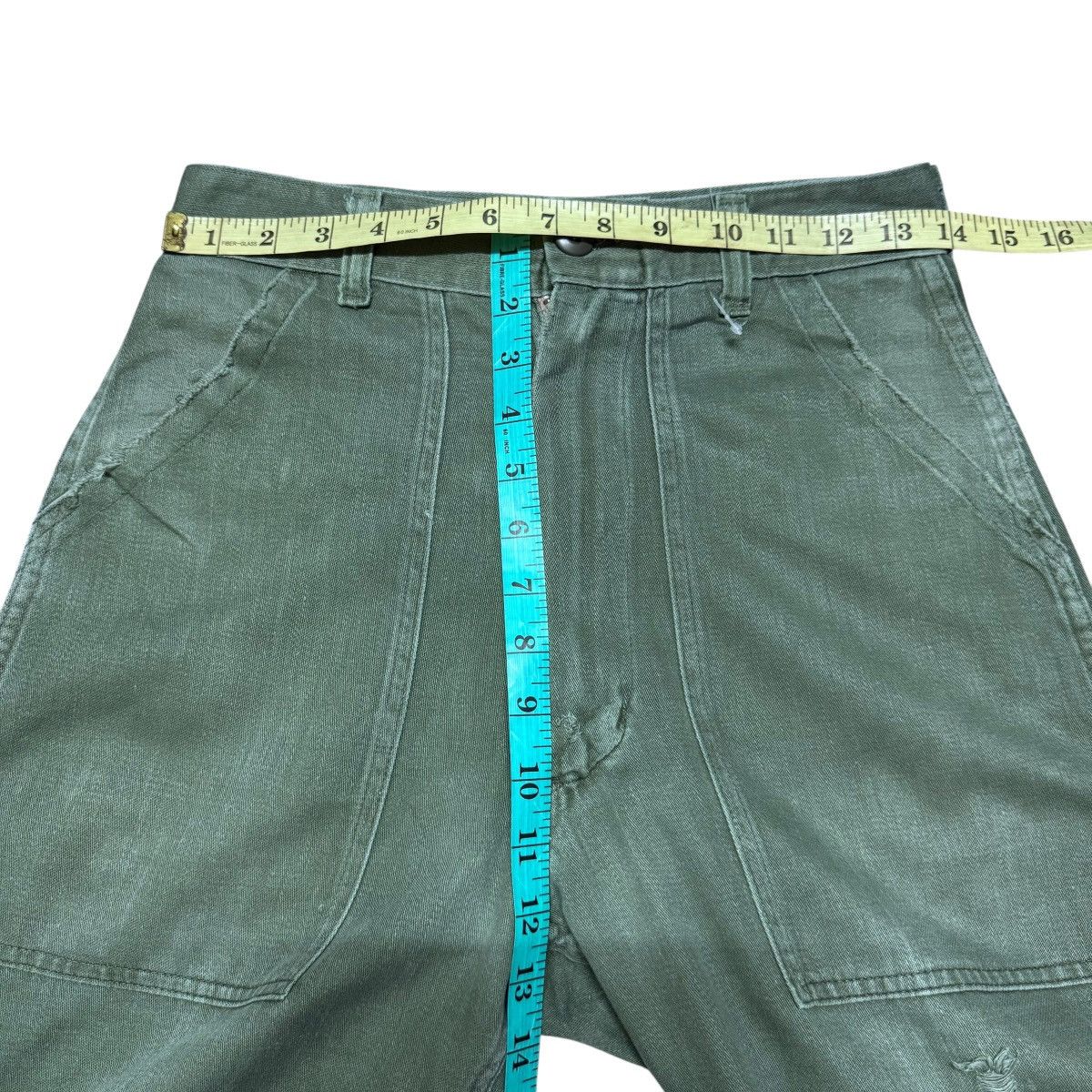 Vintage Vintage US Army OG107 Poplin Fatigue Pants Namwar Size US 28 / EU 44 - 16 Thumbnail