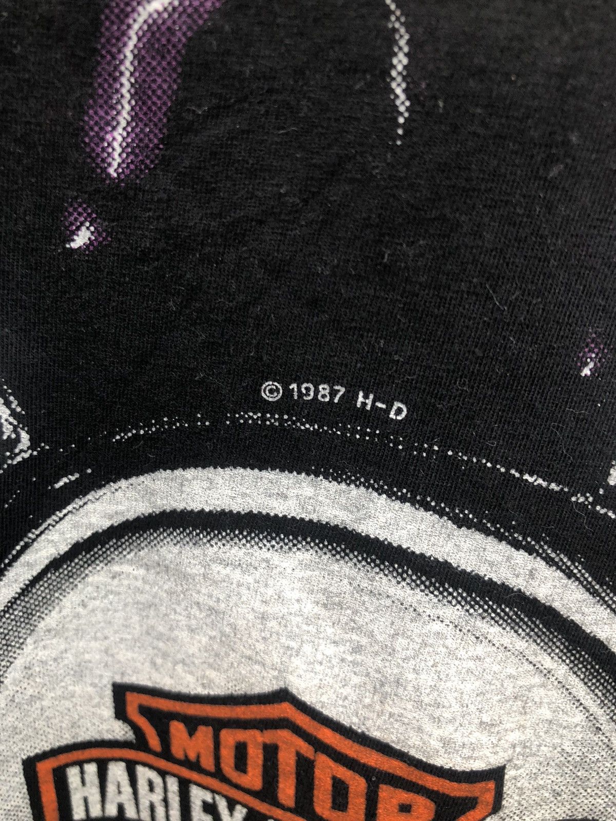 Harley Davidson Vintage Harley Davidson Thunder & Ligthing Tshirt Bootleg Size US XXL / EU 58 / 5 - 5 Thumbnail