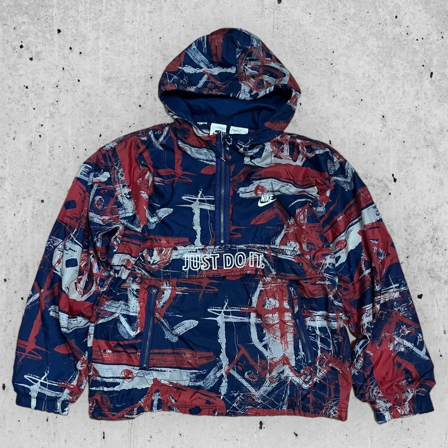 Nike Nike nylon jacket y2k 80/90s vintage all print rare | Grailed