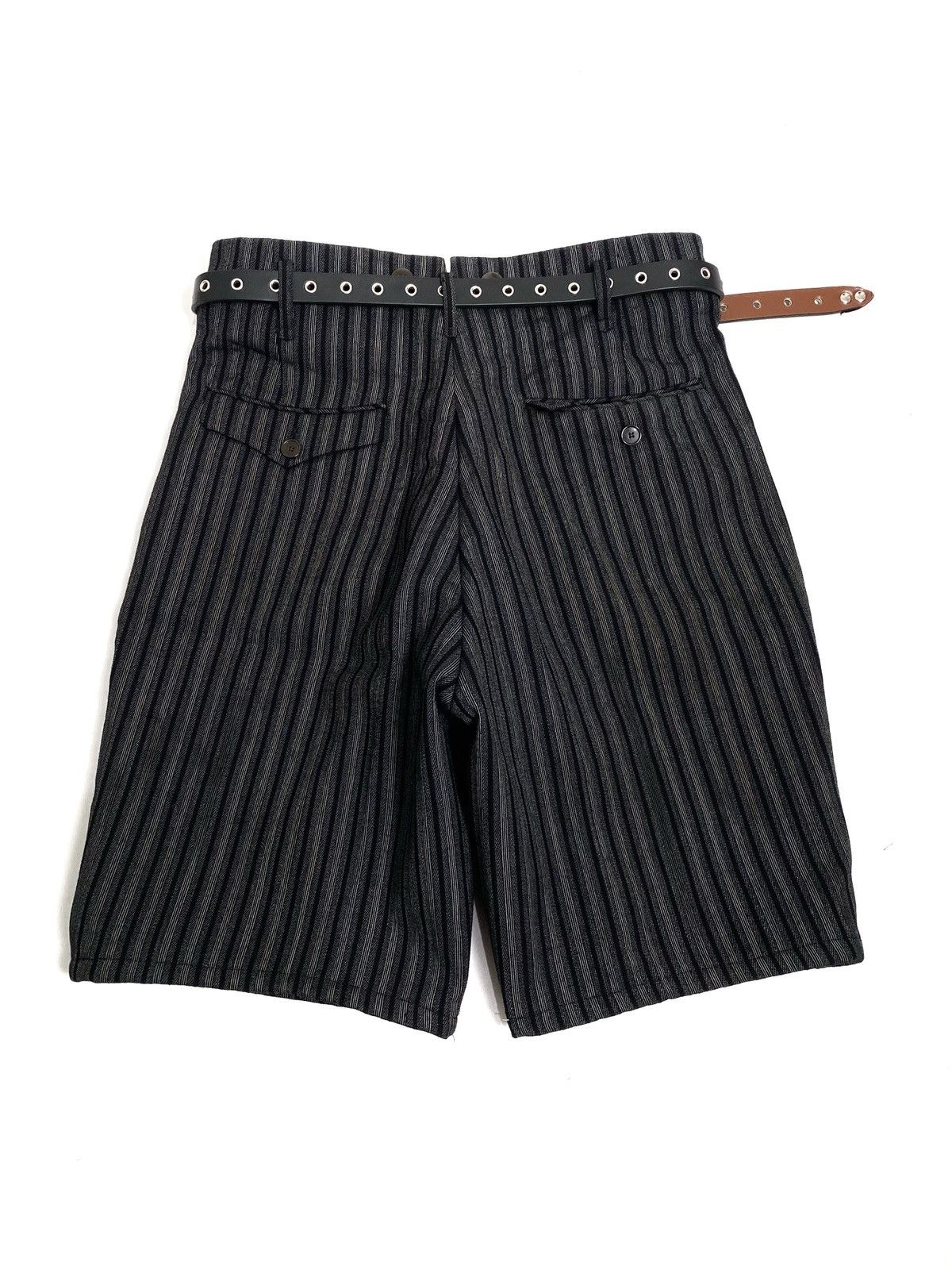 Japanese Brand 🇯🇵Vtg 1960s🇯🇵 Pleated Pants Shorts Pinstripe Heavyweight Wool Size US 30 / EU 46 - 4 Thumbnail