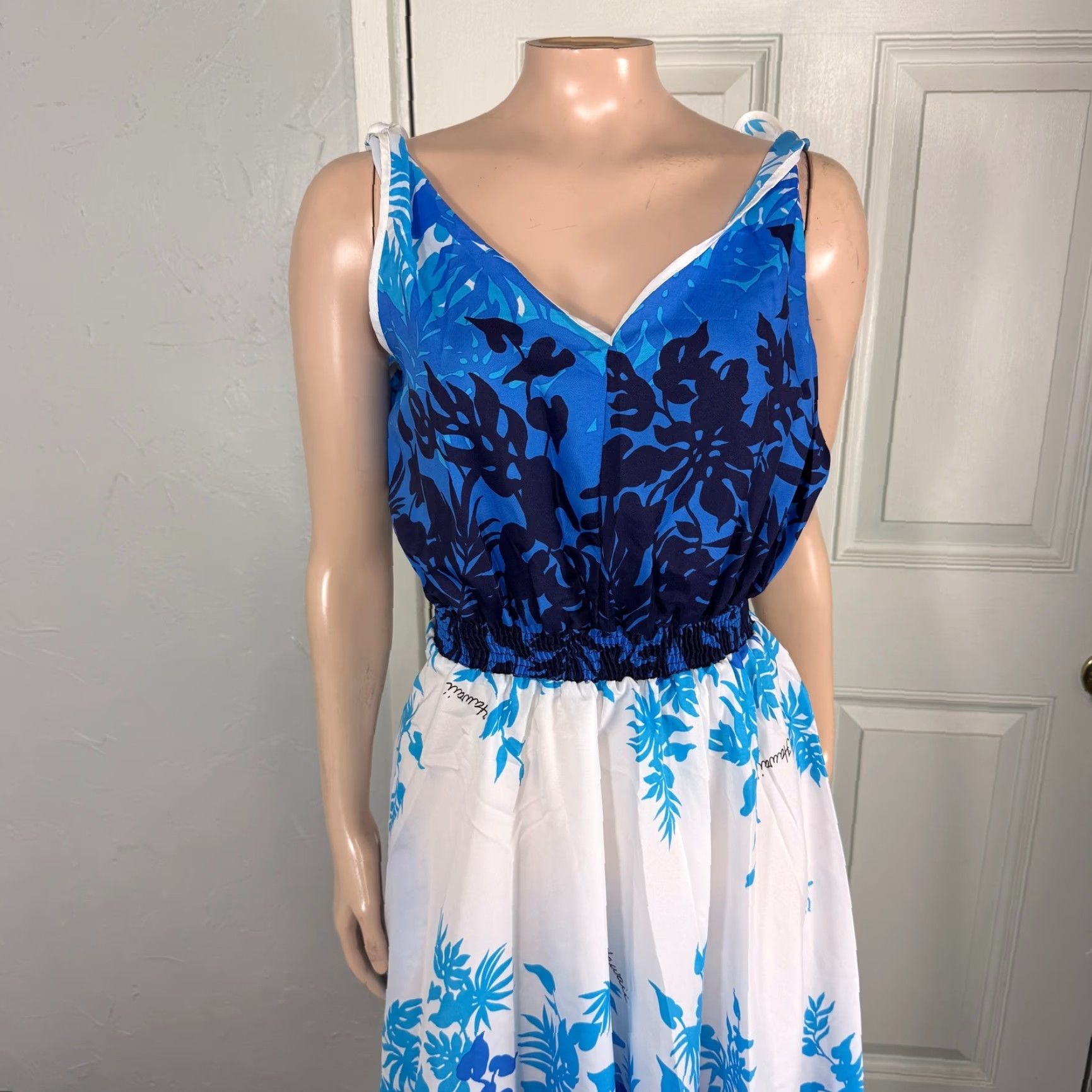 Vintage VINTAGE Royal Creations Dress Hawaiian Party Eveningwear Blue 1970s Royal Creations S/M Women Mens? Size S / US 4 / IT 40 - 2 Thumbnail