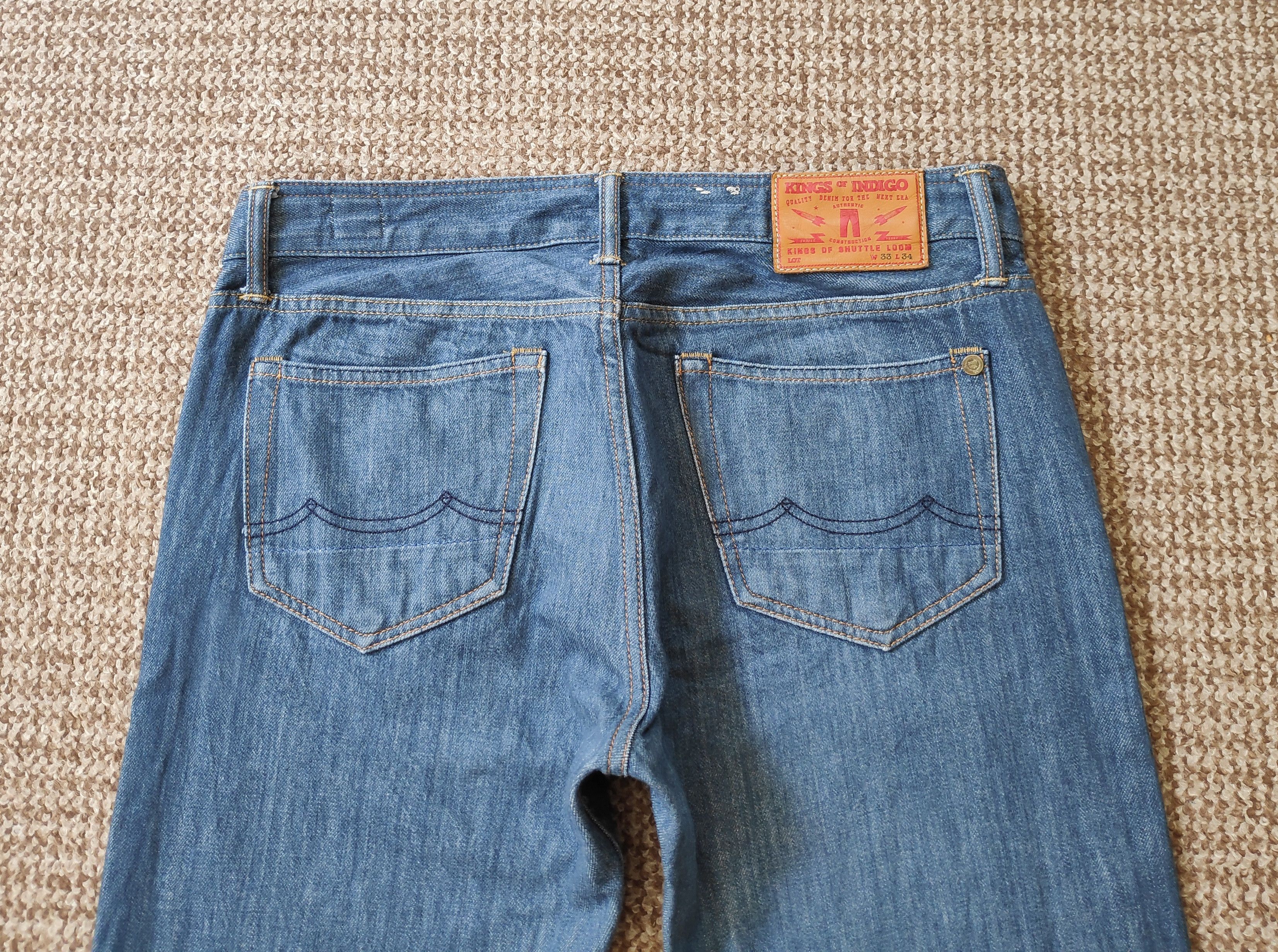 Kings Of Indigo K.O.I. Kings of Indigo Selvedge Slim Mid Rise Denim Jeans Size US 33 - 4 Thumbnail