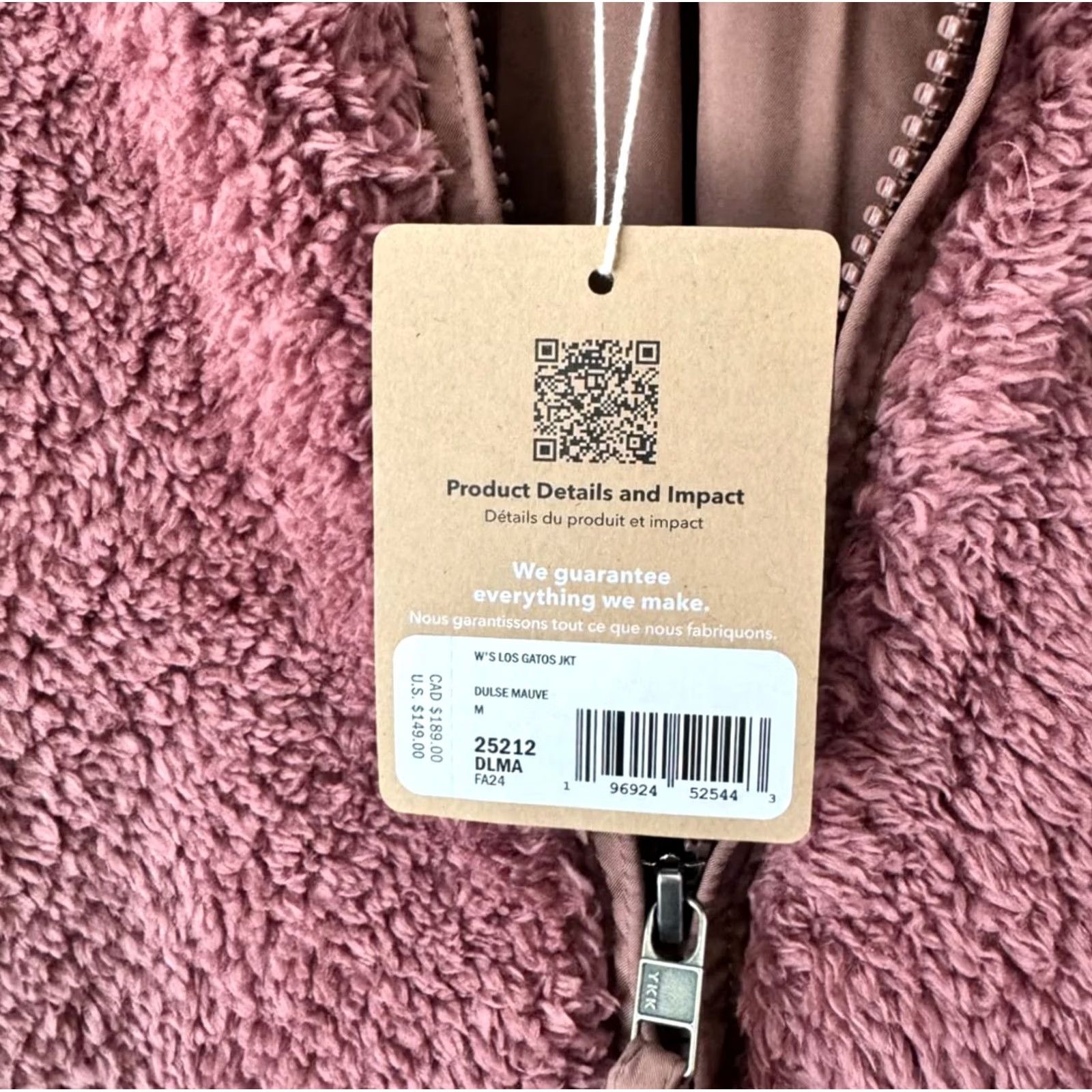 Patagonia Patagonia Women's Los Gatos Full-Zip Fleece Jacket Dulse Mauve Med NWT 25212 Size M / US 6-8 / IT 42-44 - 3 Thumbnail