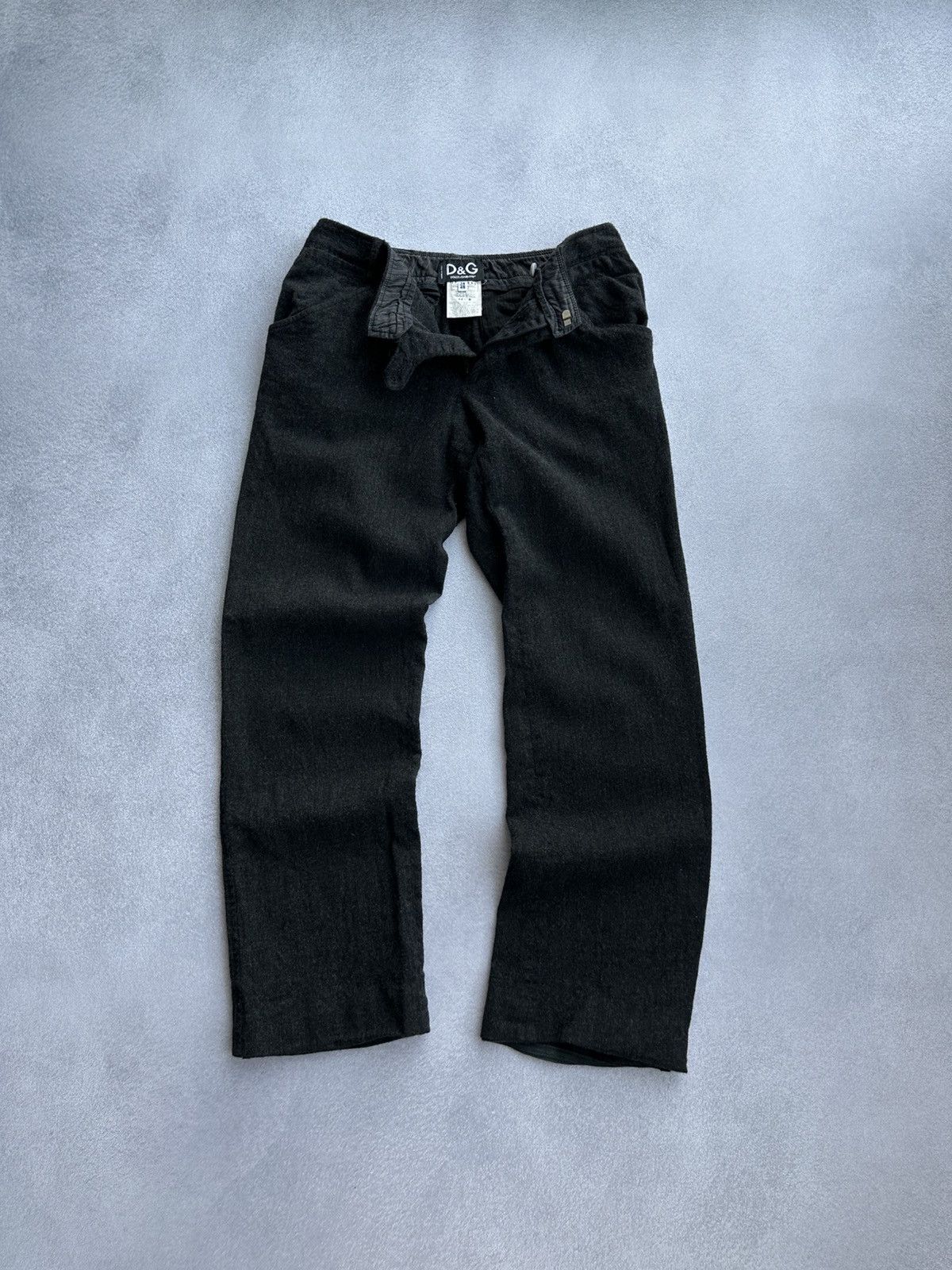 Dolce & Gabbana × Vintage Vintage Dolce&Gabbana Woman Wool Black Straight Pants Size US 34 / EU 50 - 1 Thumbnail